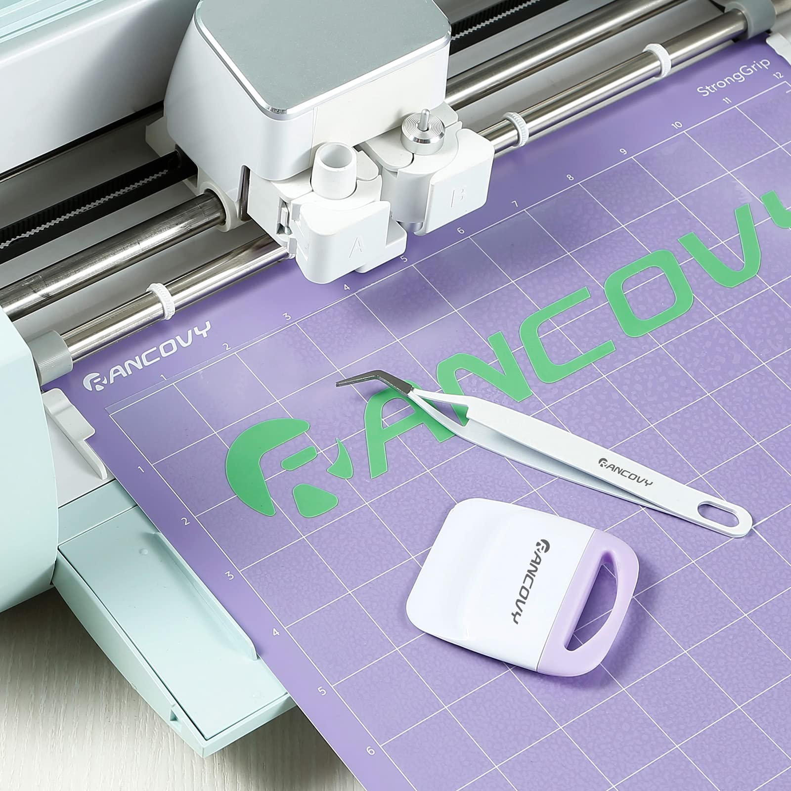 RANCOVY Cutting Mat for Cricut Maker 3, Maker, Explore 3, Air 2, Air, One - 12x12 Inch StandardGrip/LightGrip/StrongGrip Adhesive Cricket Cutting Mats - Perfect for DIY Crafts, Vinyl Projects, and Scrapbooking