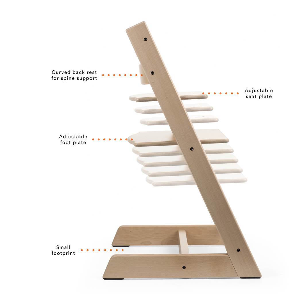Stokke Tripp Trapp High Chair - Adjustable Baby & Toddler Wooden Chair with Safety Harness - Perfect for Dining, Feeding & Learning at Home