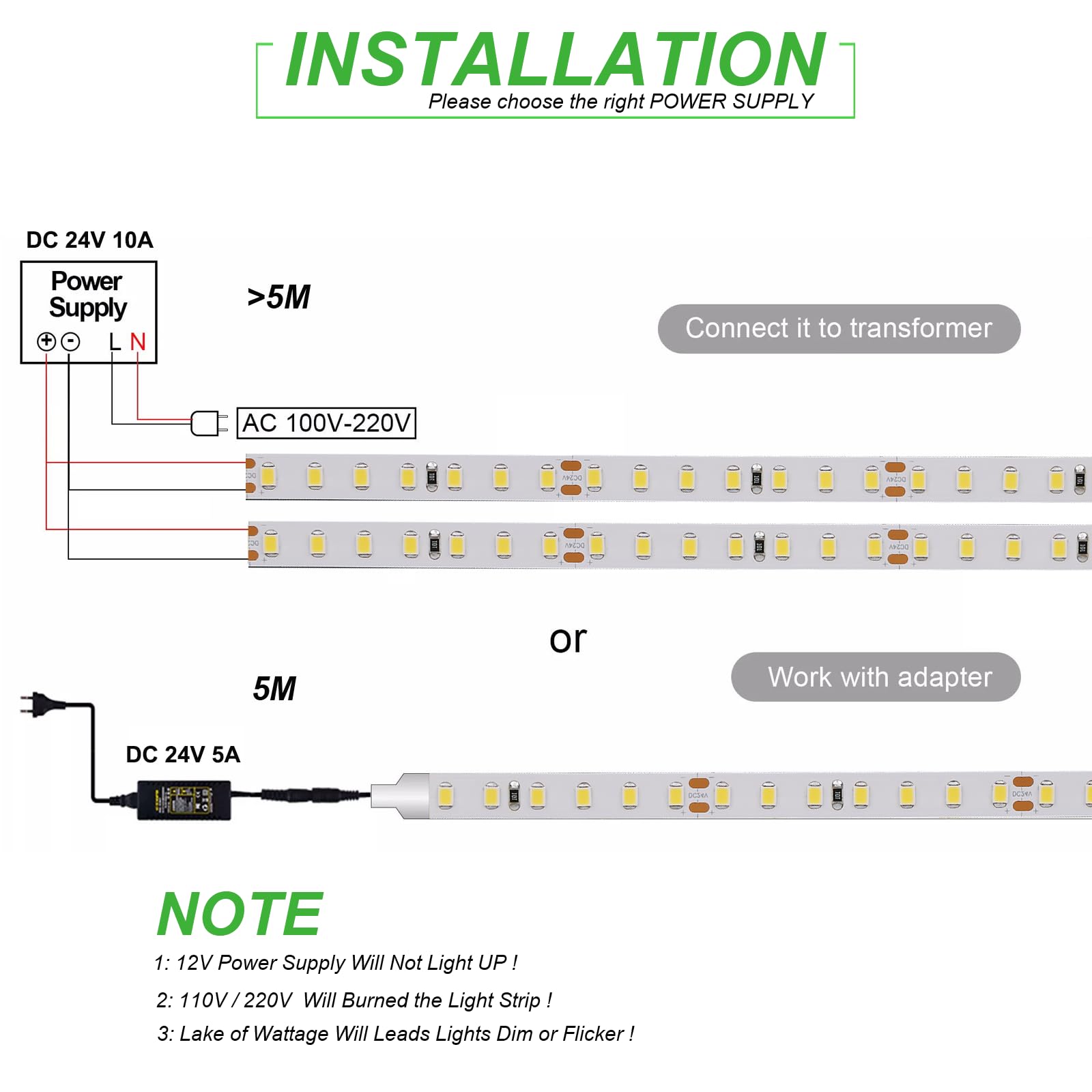JOYLIT 24V LED Strip Lights 16.4ft/5M Super Bright 9500LM 4000K Natural White - 126LEDs/M, CRI 92+, UL PRO 90W Dimmable 2835 SMD Tape Light - Perfect for Kitchen Cabinets, Stairs, Shelves, Commercial Lighting & Home Decoration