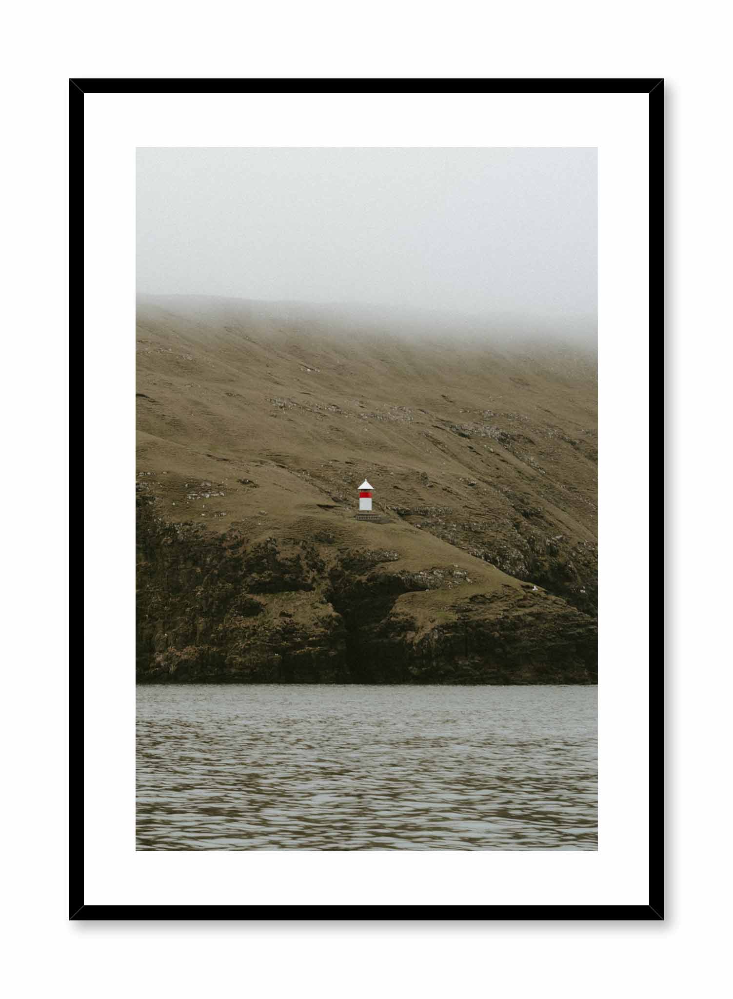 Lone Lighthouse Poster - Vintage Coastal Wall Art Decor for Living Room, Bedroom, Office - Perfect for Nautical & Beach Theme Home Decoration