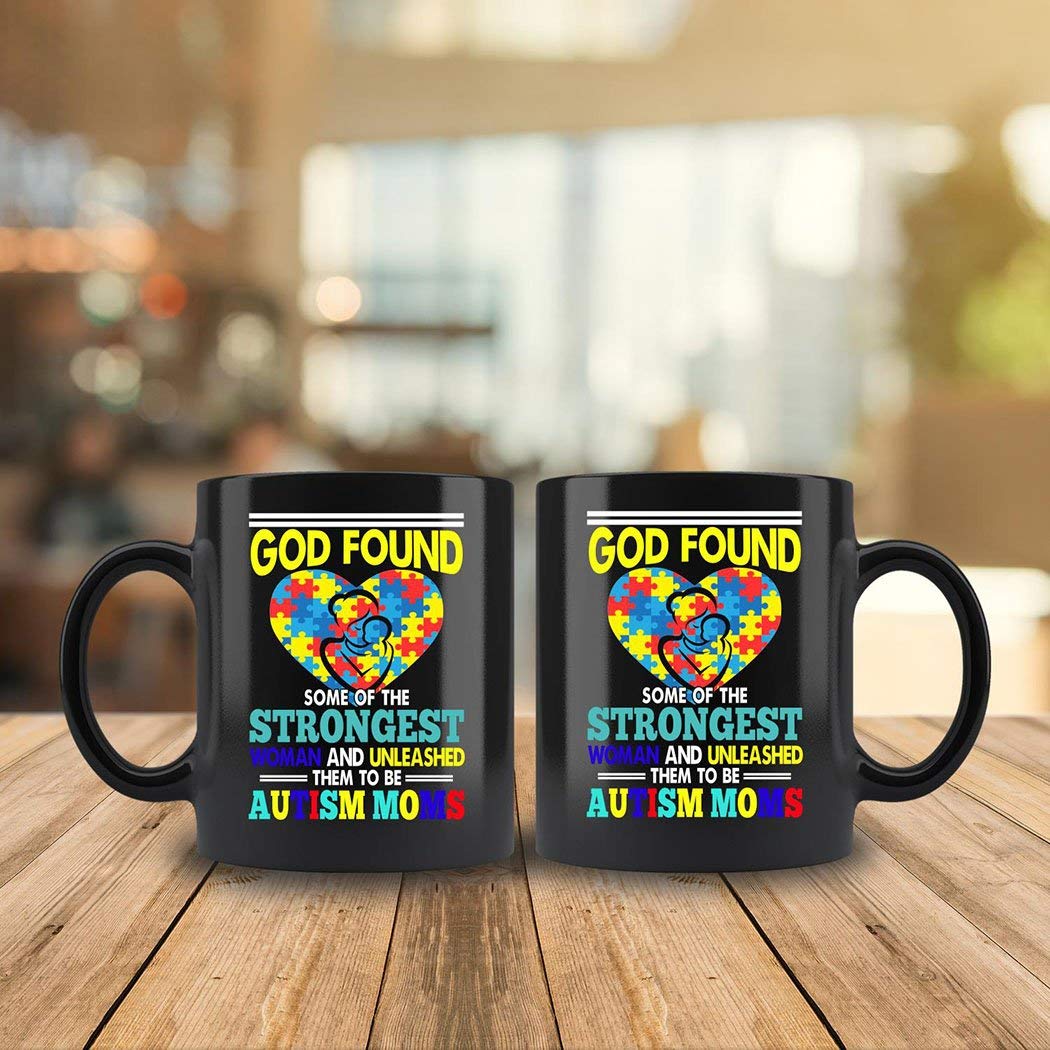 Autism Mom Strong Woman Coffee Mug - 11oz Inspirational Tea Cup for Moms, Teachers & Caregivers - Perfect for Coffee, Tea & Hot Drinks at Home or Office