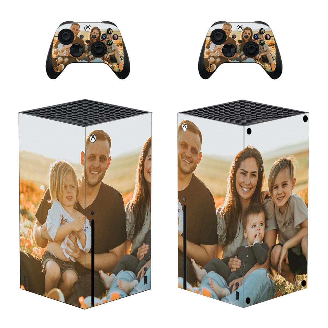 Custom Full Body Vinyl Skin Stickers Decal Cover for Xbox Series X Console & Controllers - Personalized Photo Design - Perfect for Gaming Protection & Style Enhancement