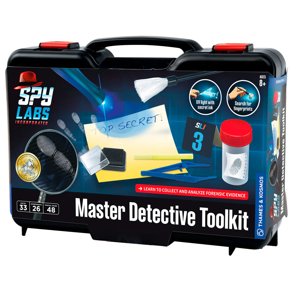 Spy Labs Master Detective Toolkit - Kids Spy Gear Set for Secret Missions & Detective Games - Perfect for Birthday Gifts & STEM Learning Activities