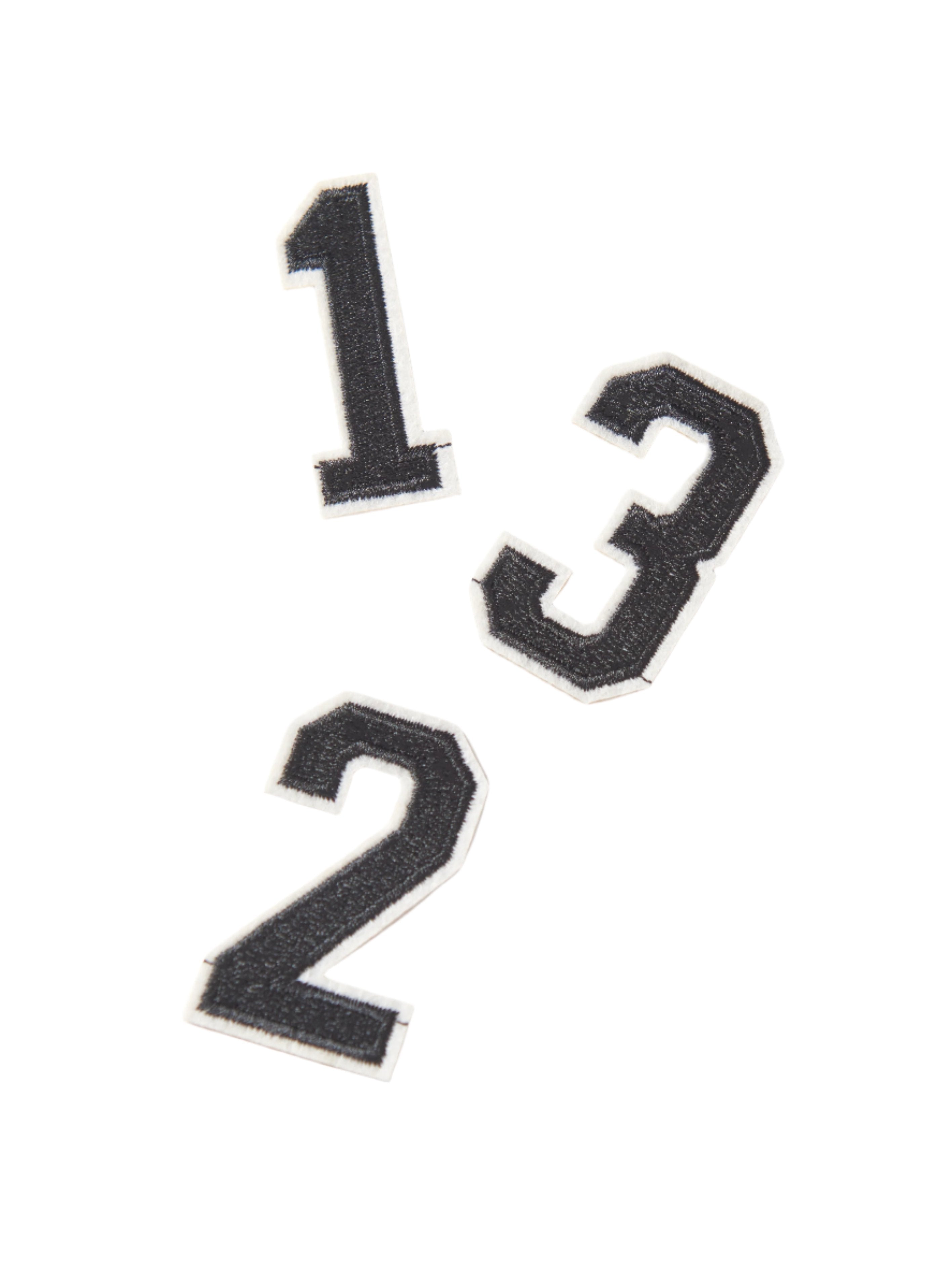 Black Varsity Number Patch - Custom Embroidered Iron-On Letters for Jackets & Jerseys - Perfect for Sports Teams, School Uniforms & DIY Fashion