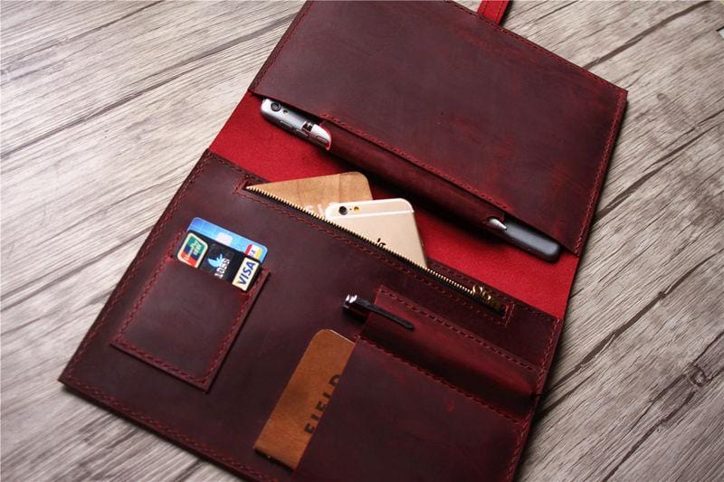 Premium Women's Leather Surface Pro Cover Sleeve Case - Protective & Stylish Laptop Sleeve for Microsoft Surface Pro 7/6/5/4 - Perfect for Work, Travel & School Accessories