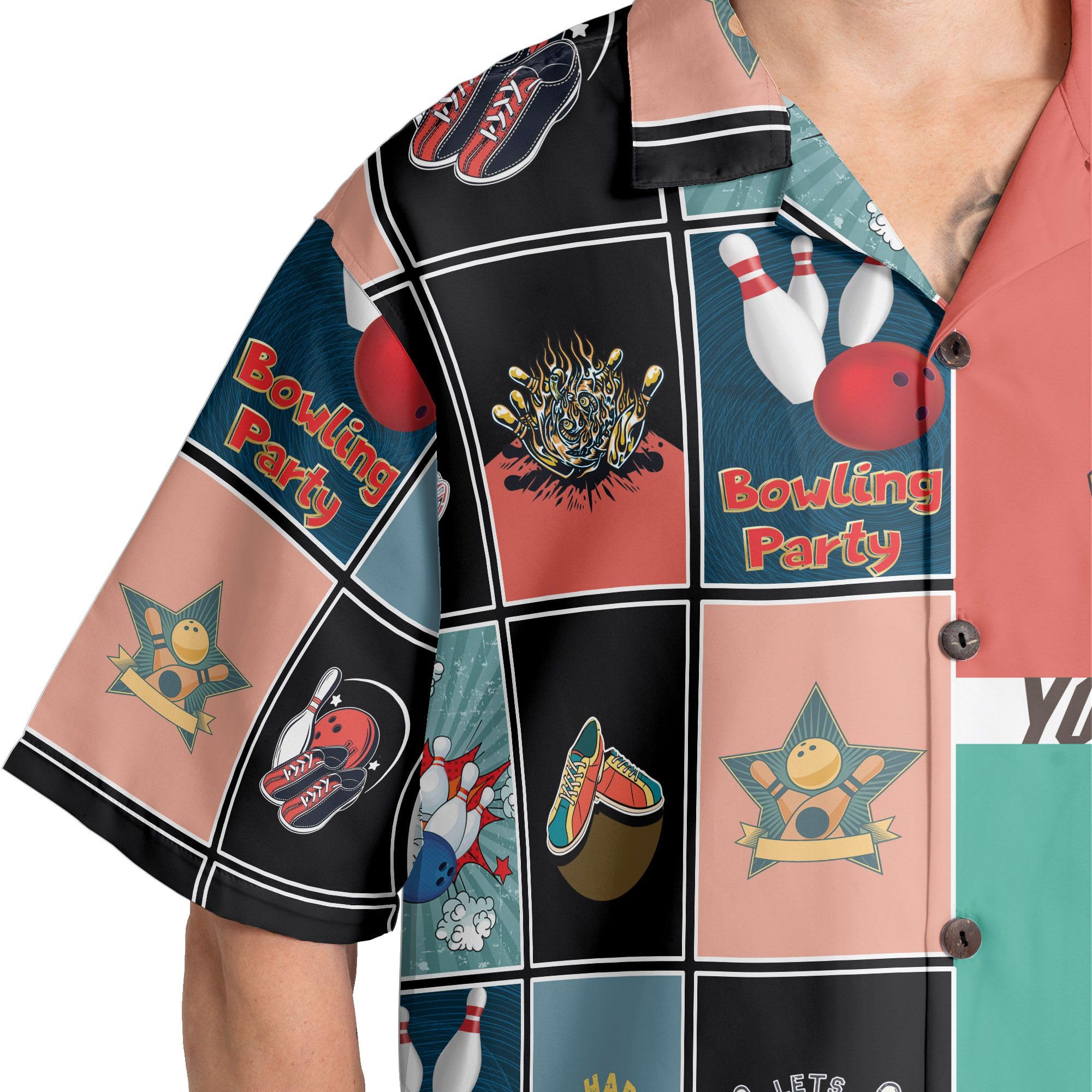 Custom Personalized Bowling Shirts with Names for Men & Women | Retro Hawaiian Style Bowling Team Uniforms | Perfect for Bowling Leagues, Parties & Themed Events