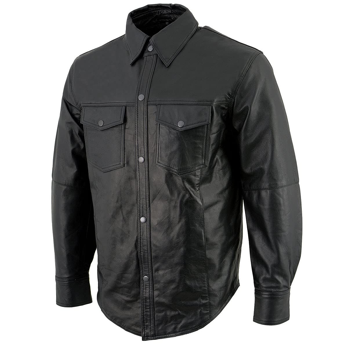 Milwaukee Leather LKM1600 Men's Black Lightweight Biker Jacket - Motorcycle Riding, Casual Wear & Outdoor Adventure Apparel