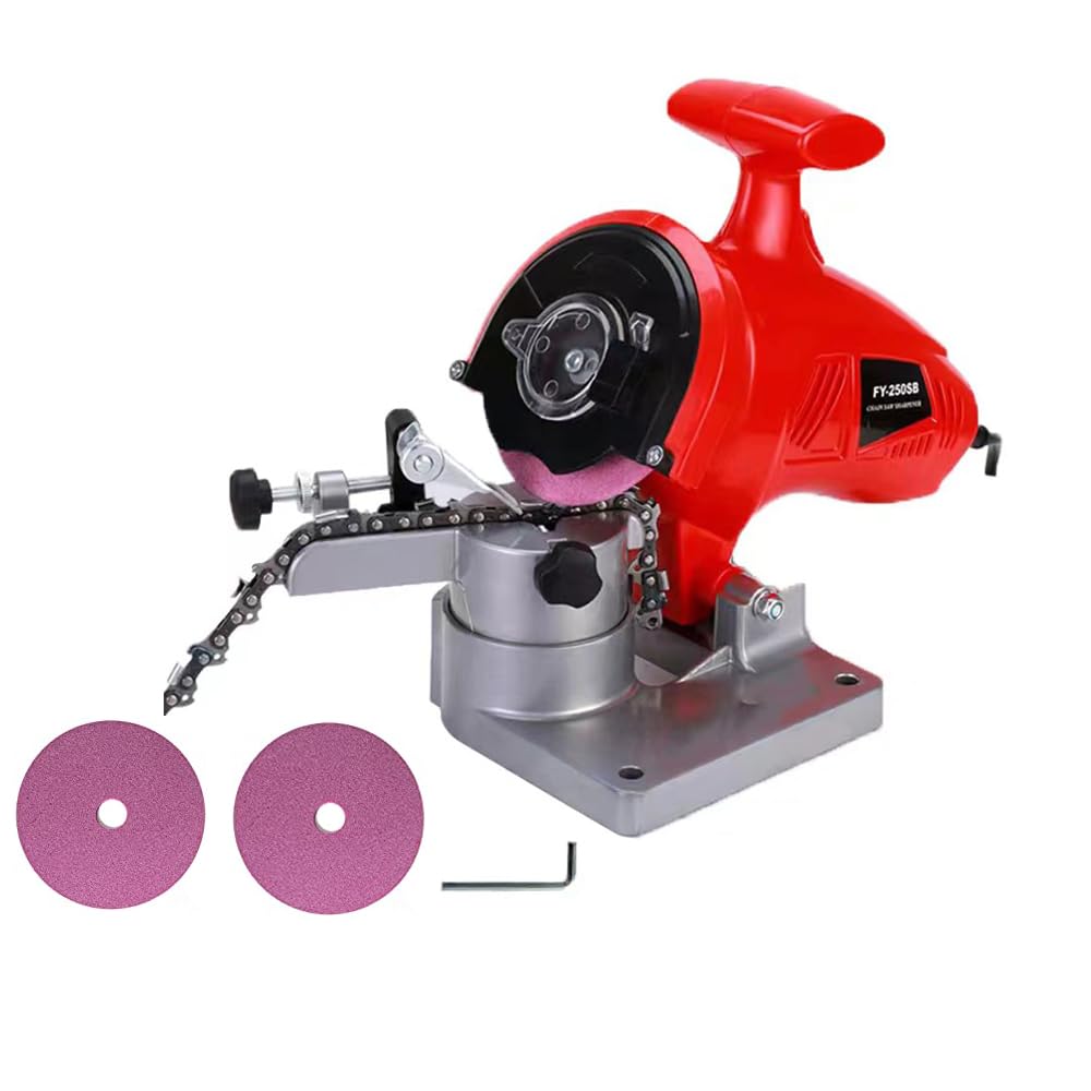 250W Electric Chainsaw Sharpener - Professional Portable Bench Grinder 8400RPM, 110V Chainsaw Chain Sharpener for 11.5-22 Inch Chains (Fits Electric & Gas Chainsaws) - Perfect for DIY Woodworking, Tree Cutting & Firewood Preparation