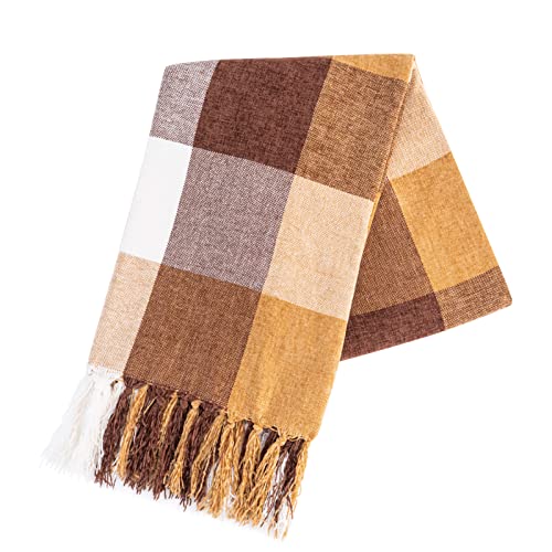 Plaid Brown Off White