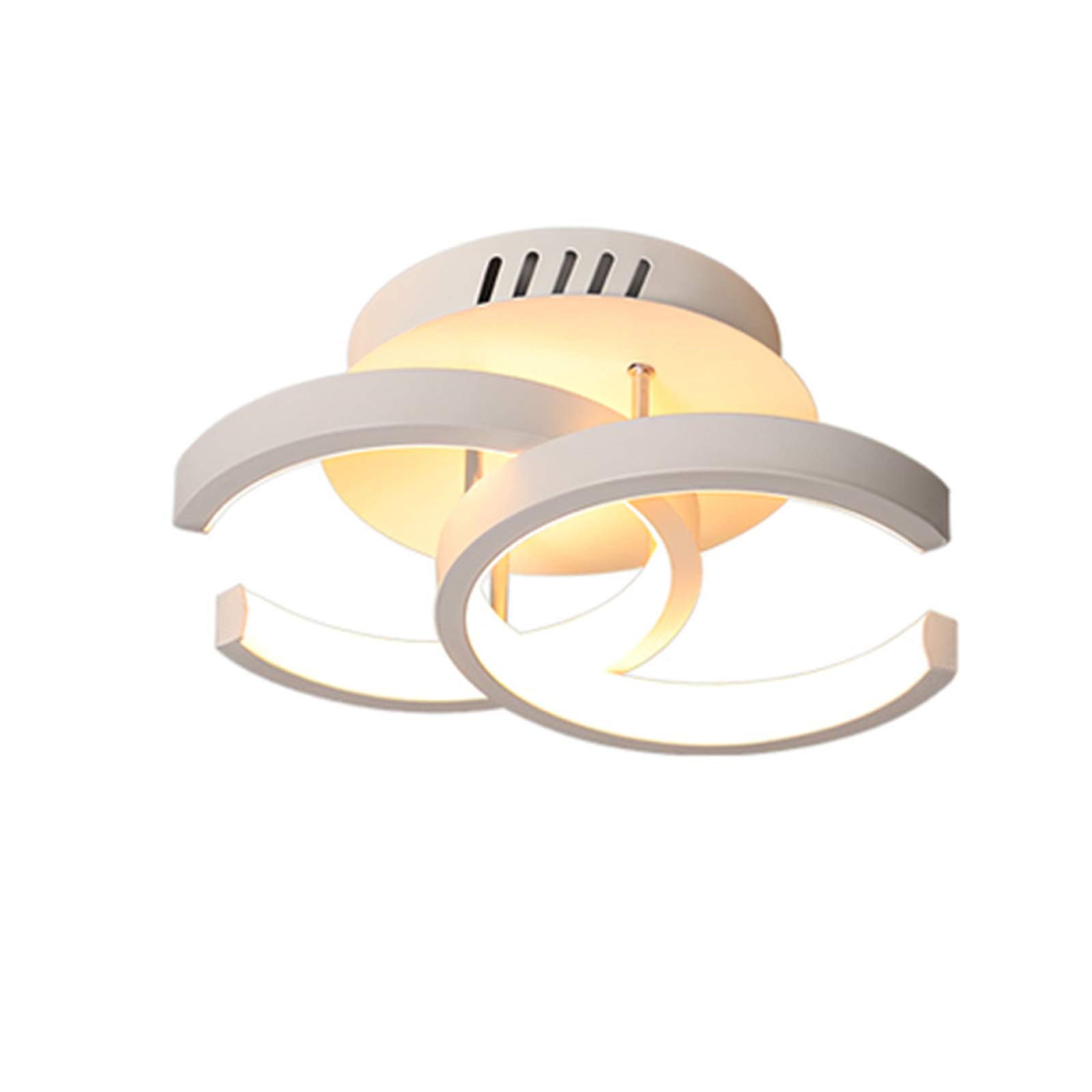UNISOPH 18W LED Ceiling Light, Modern Semi-Circle Pendant Lamp - Dimmable White/Warm/Natural Light for Bedroom, Living Room, Hotel & Restaurant Lighting