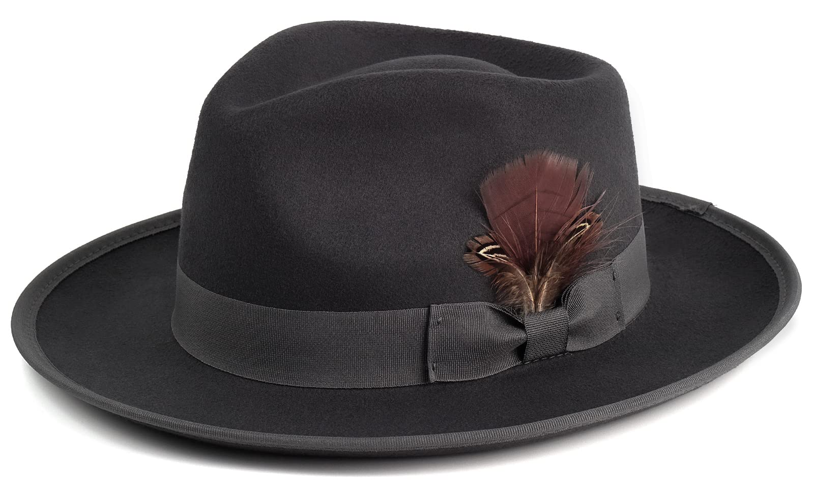 Stylish FADACHY Fedora Hat for Men & Women - Wide Brim Felt Dress Hat, Panama Trilby Hat - Perfect for Outdoor Events, Weddings & Fashion Accessories