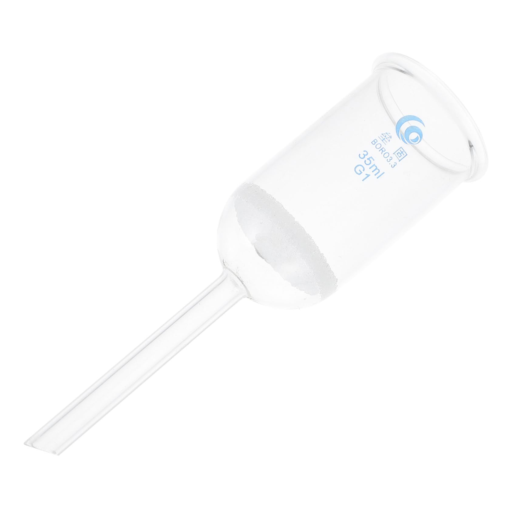 High Borosilicate Glass Acid-Resistant Sand Core Funnel - Lab Filter Funnel for Scientific Experiments, Chemistry, and Laboratory Use - Ideal for Filtration, Distillation, and Precise Liquid Transfer