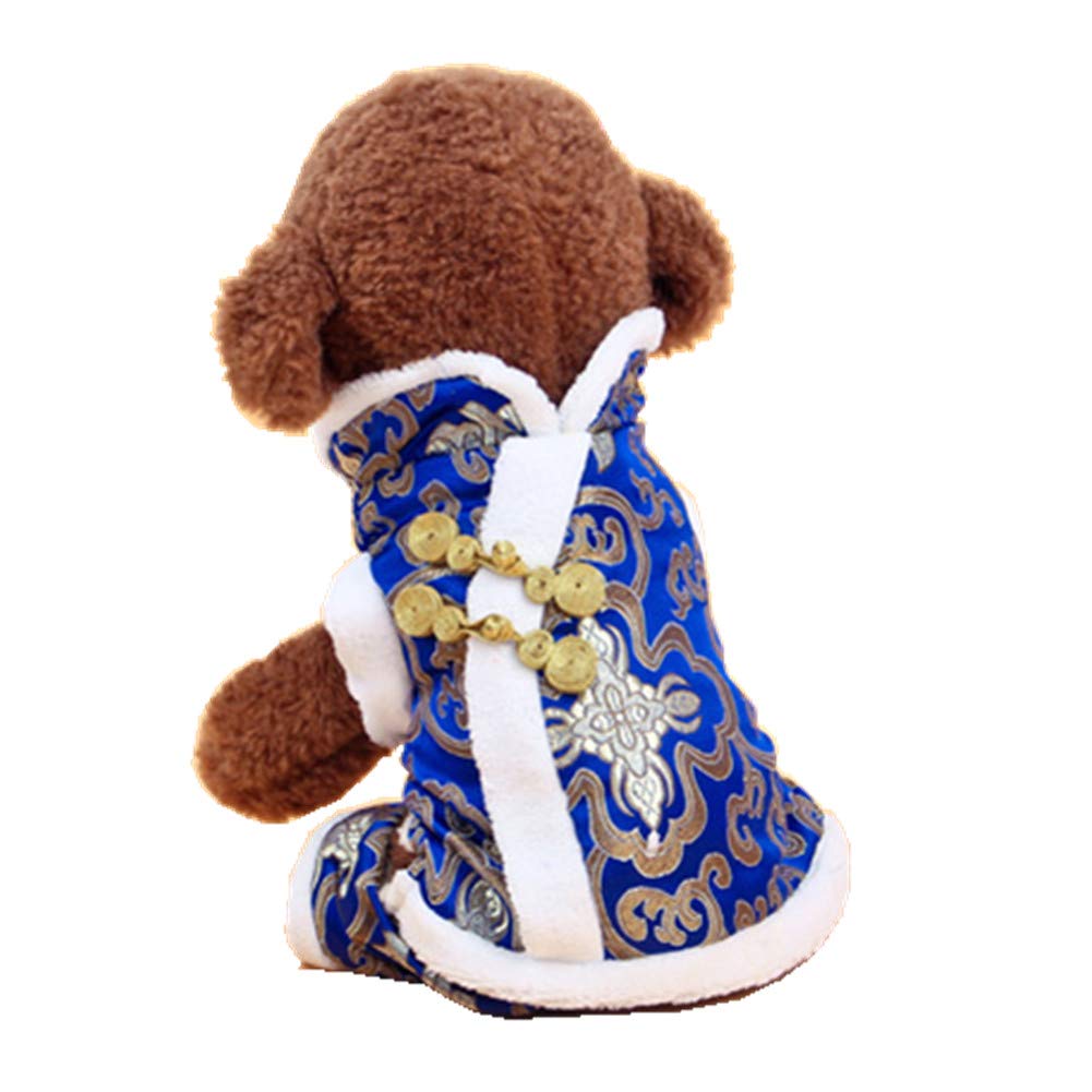 Chinese Tang Suit Dog Clothes - Traditional Pet Costume for Festivals