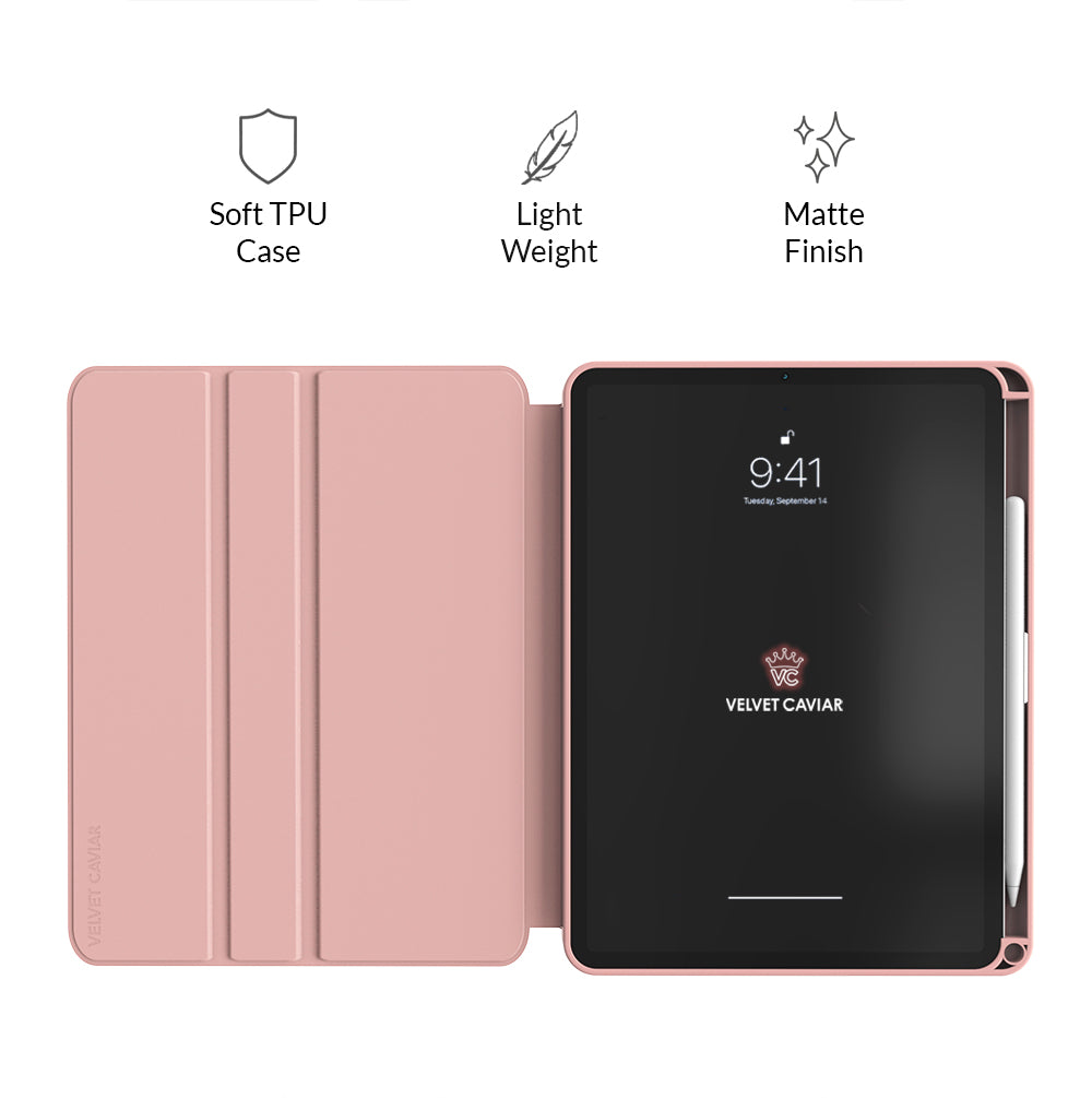 Blush Leopard iPad Case 2.0 - Stylish Protective Cover for iPad Air/Pro, Soft TPU Shockproof Shell with Precise Cutouts | Perfect for Work, School & Travel Accessories