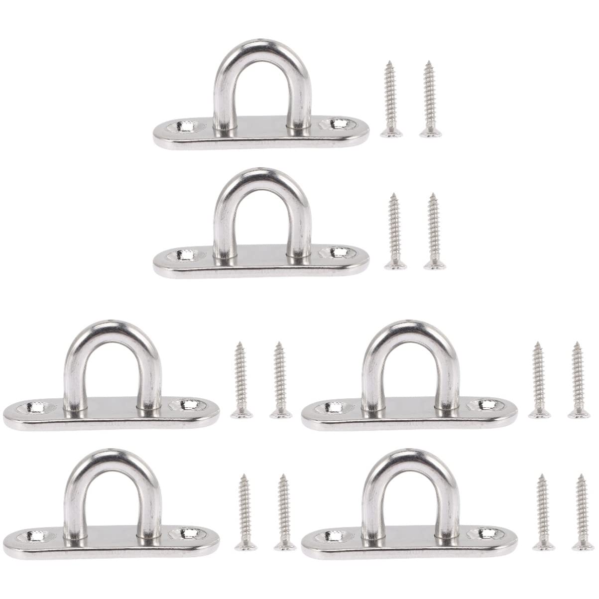 Baluue 6 Sets Heavy Duty Wall Hooks for Swing Hammock, Yoga Hammock Chair - Indoor/Outdoor Use for Backyard, Patio, Garden Relaxation