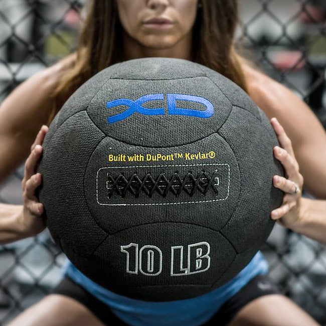 14in Kevlar Medicine Ball 35lbs - Heavy Duty Exercise Equipment for CrossFit, Strength Training & Home Gym Workouts