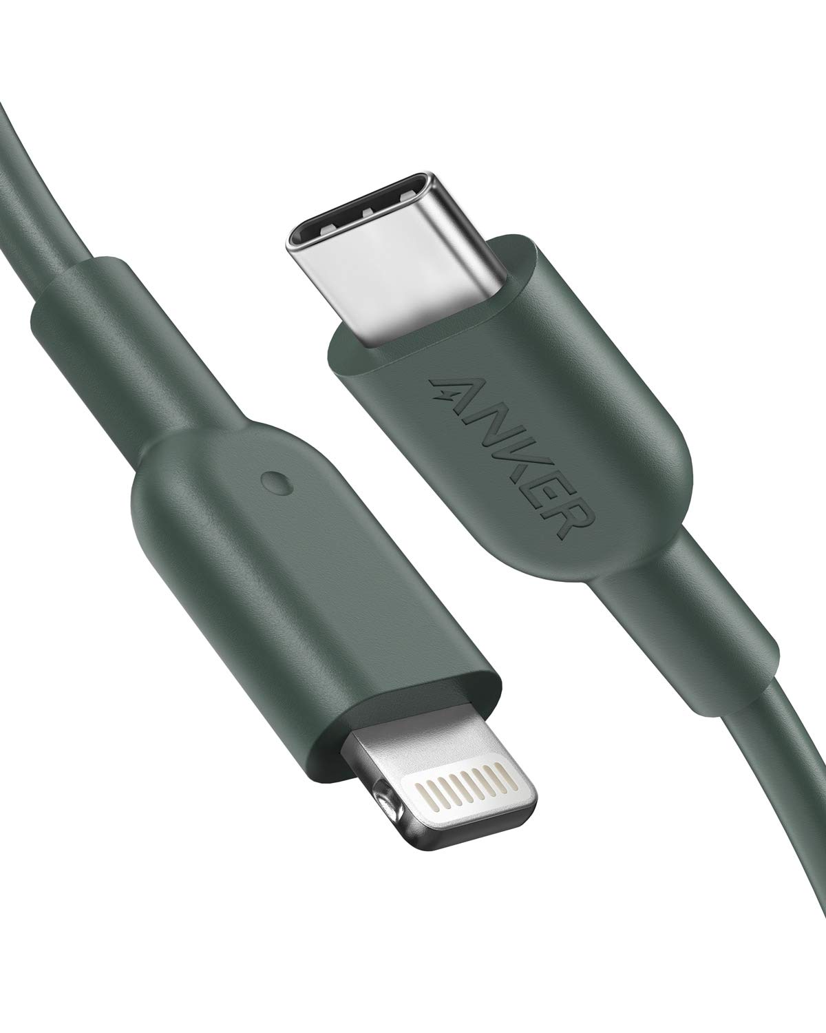 Anker USB C to Lightning Cable 6ft MFi Certified Fast Charging Cable for iPhone 13/12/11/X/8 - Midnight Green | PD Supported | Durable Nylon Braided | Perfect for Home, Office & Travel Charging