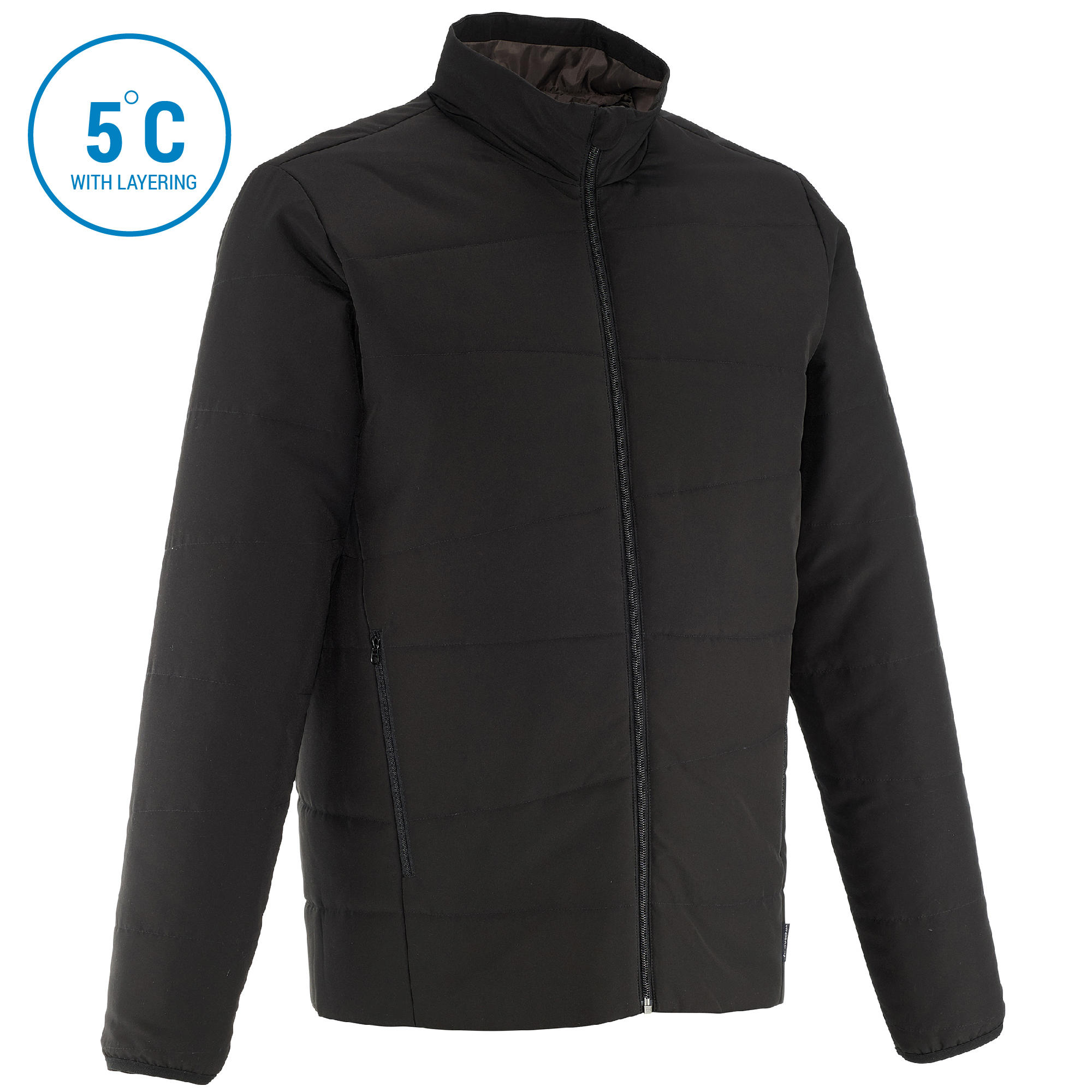 Forclaz Men's MT50 Synthetic Insulated Padded Jacket for Mountain Backpacking - Lightweight & Warm (32°F) - Perfect for Hiking, Camping & Outdoor Adventures