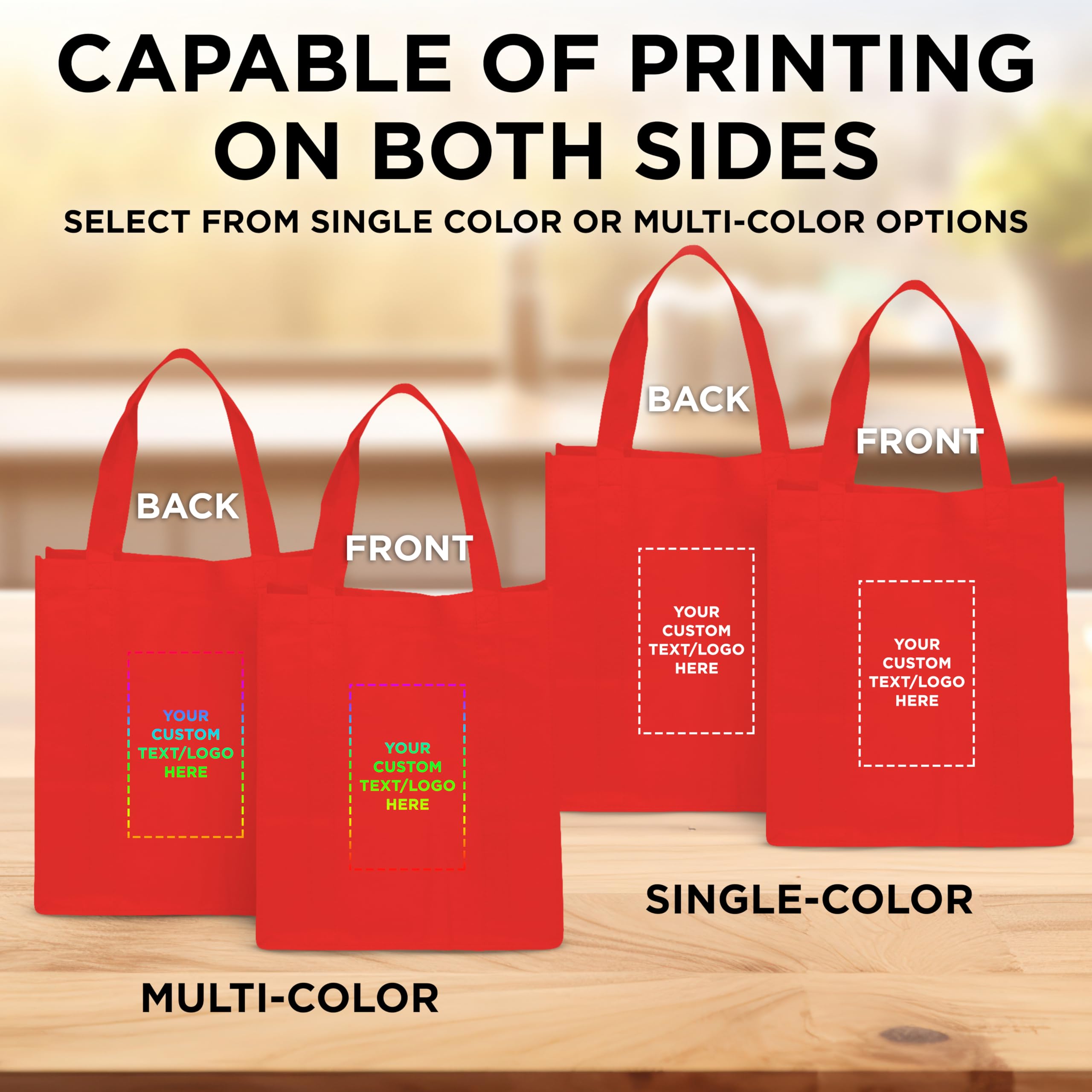 Eco-Friendly Reusable Grocery Tote Bags - Foldable Shopping Bags for Groceries, Farmers Market & Travel | Compact & Durable