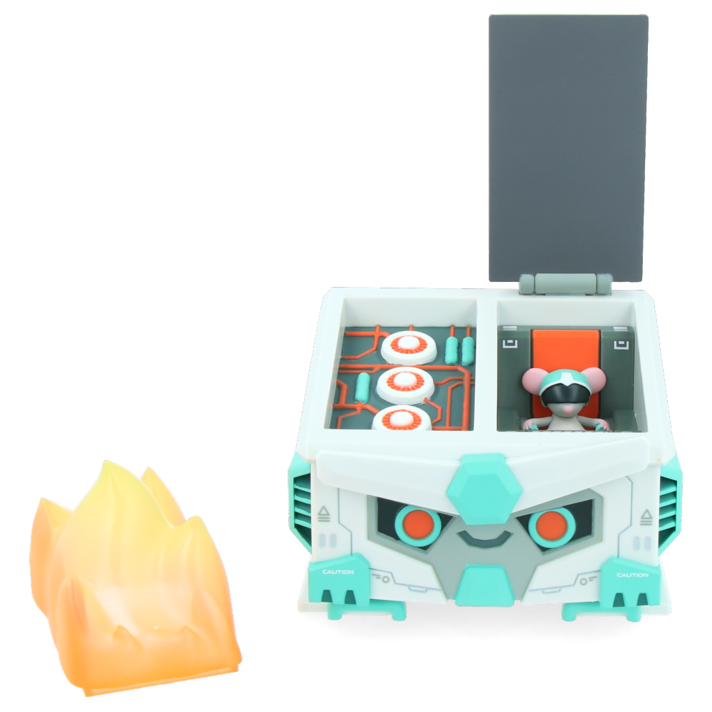 Mecha Dumpster Fire Vinyl Figure - Collectible Robot Action Figure for Anime Fans | Perfect for Desk Decor, Gift Giving, and Pop Culture Collections