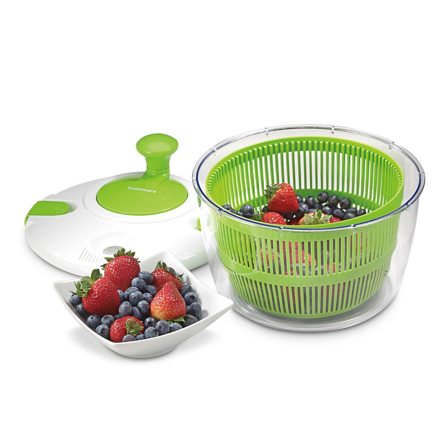 Cuisinart CTG-00-SASC Salad Spinner - Large 5.5 Quart Capacity, Easy Spin Dry Lettuce and Greens - Perfect for Fresh Salads, Meal Prep, and Healthy Eating at Home