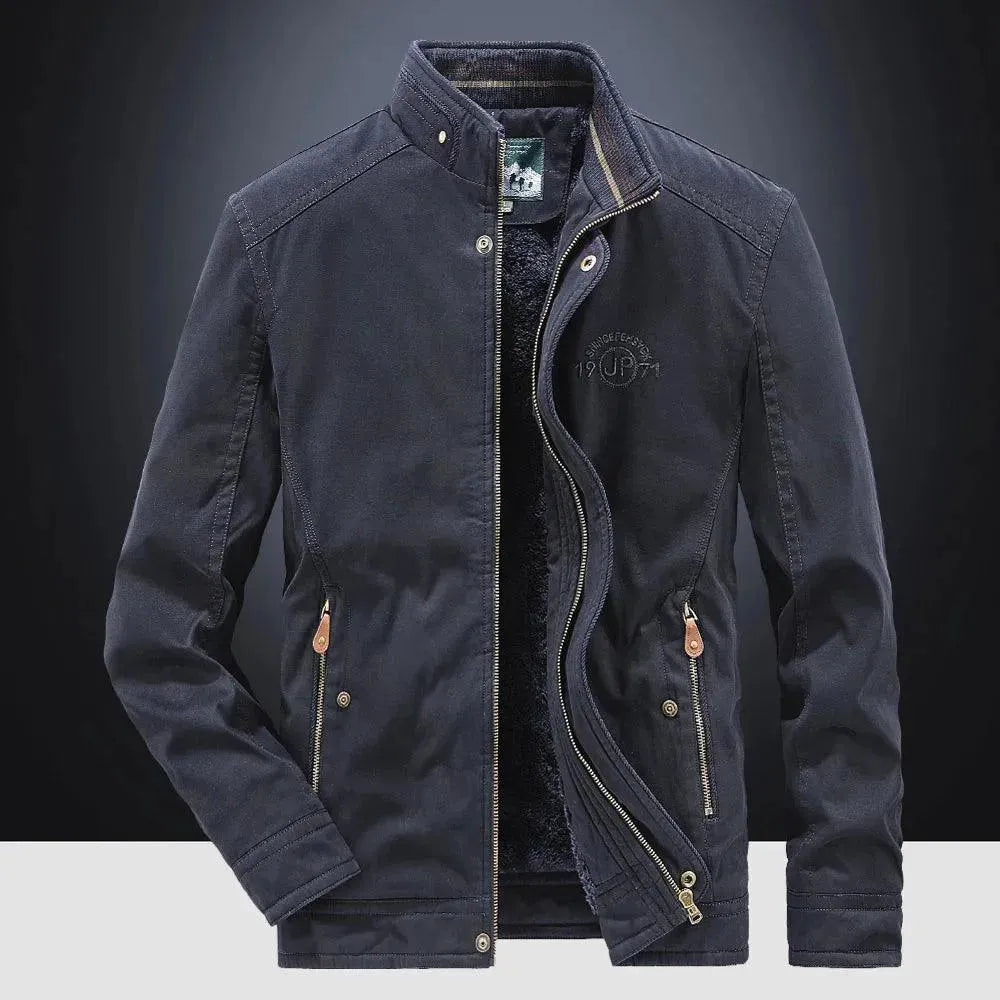 Men's Winter Bomber Jacket - Warm Fleece Lined Windproof Outerwear for Cold Weather | Perfect for Outdoor Activities, Travel & Casual Wear
