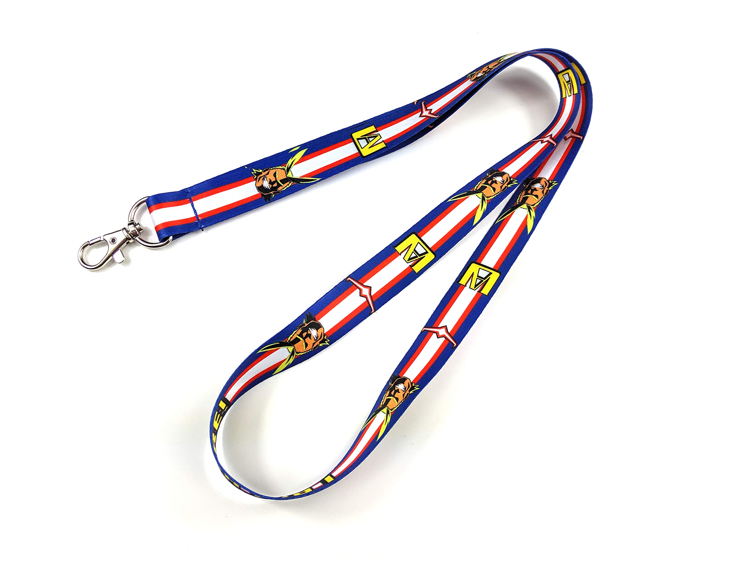 Academia All Might Neck Lanyard with Claw Clasp - Secure Key Holder, ID Badge Holder & Whistle Holder for Cosplay, Work & School | Anime Accessories for My Hero Academia Fans