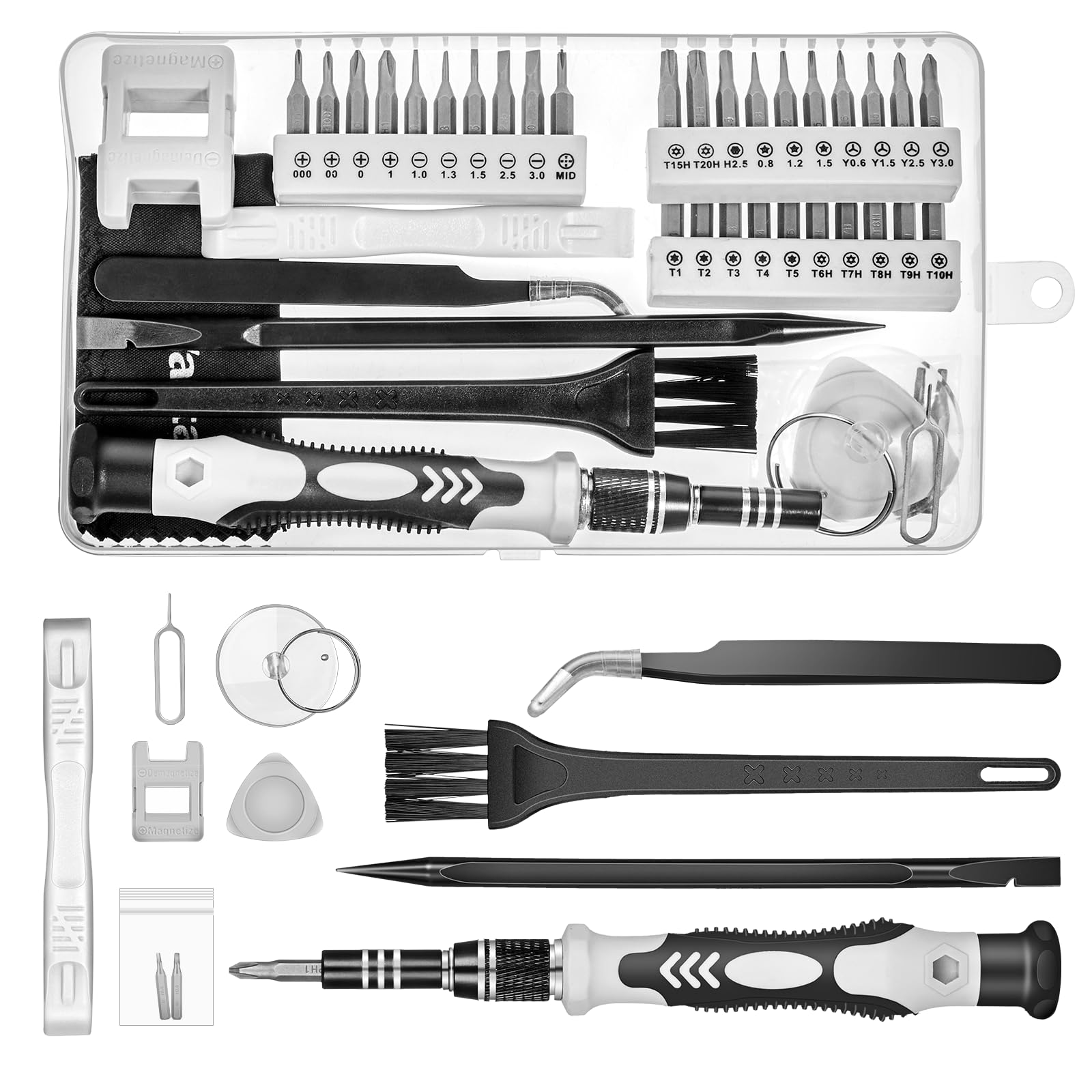 Vastar 42-in-1 Precision Screwdriver Set - Professional Electronics Repair Tool Kit with T5 T6 T7 T8 T9, Triwing Y00, Star P5 Bits - Perfect for Computer, Phone, PS5, Nintendo Switch, Xbox, Laptop, Tablet, Controller & Watch Repair | Ideal for DIY Tech Repairs, Home Maintenance & Gadget Fixing