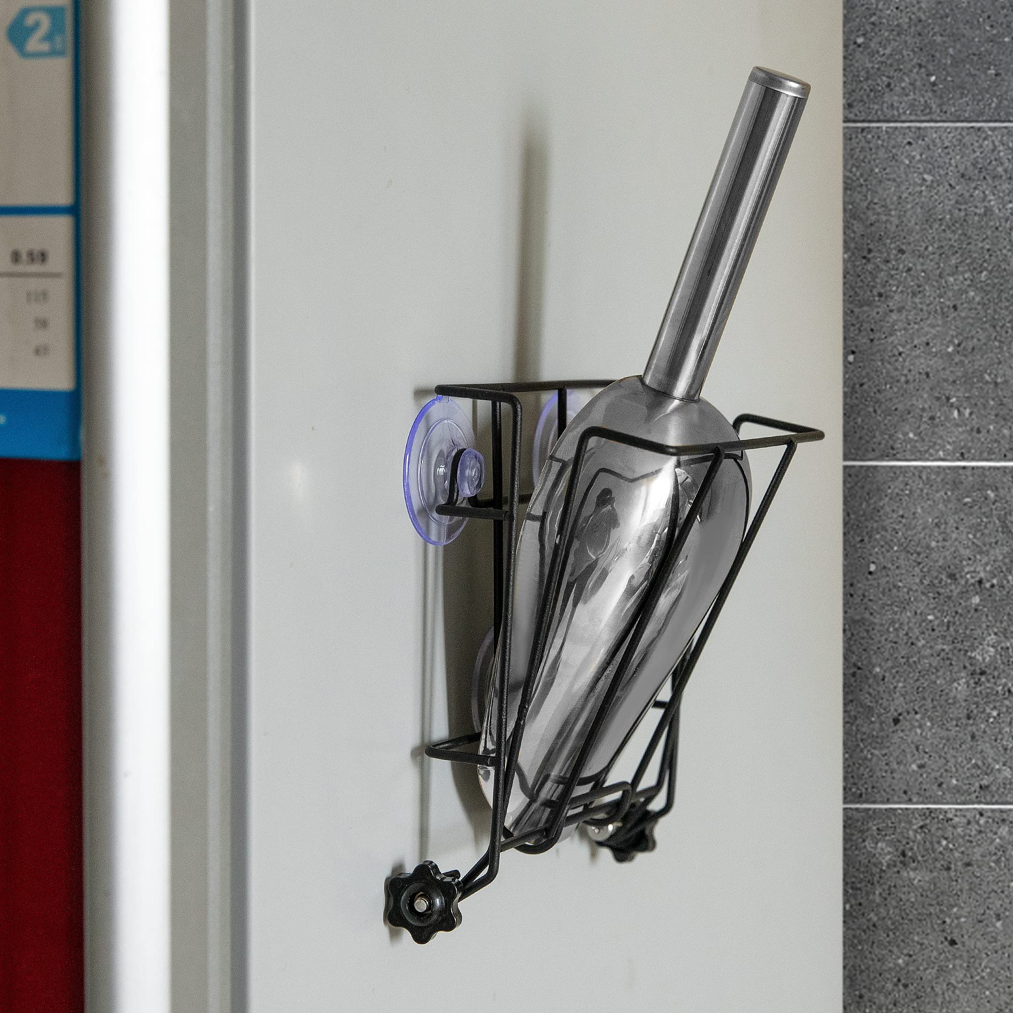 Heavy Duty Foldable Metal Ice Scoop Holder for Ice Maker - Large Capacity & Easy Clean - Perfect for Kitchen Freezer, Bar, Party, Wedding & Commercial Use