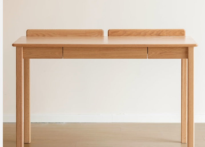 Premium Oak Solid Wood Office Desk - Durable & Stylish Home Office Furniture for Work & Study