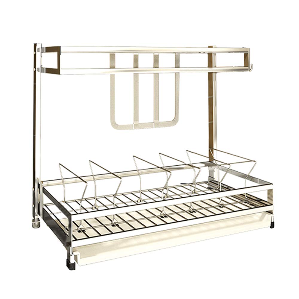 Multi-Functional 304 Stainless Steel Kitchen Rack - Countertop Drain Rack, Knife Holder, Pot & Cutting Board Organizer - Perfect for Small Spaces & Clutter-Free Cooking