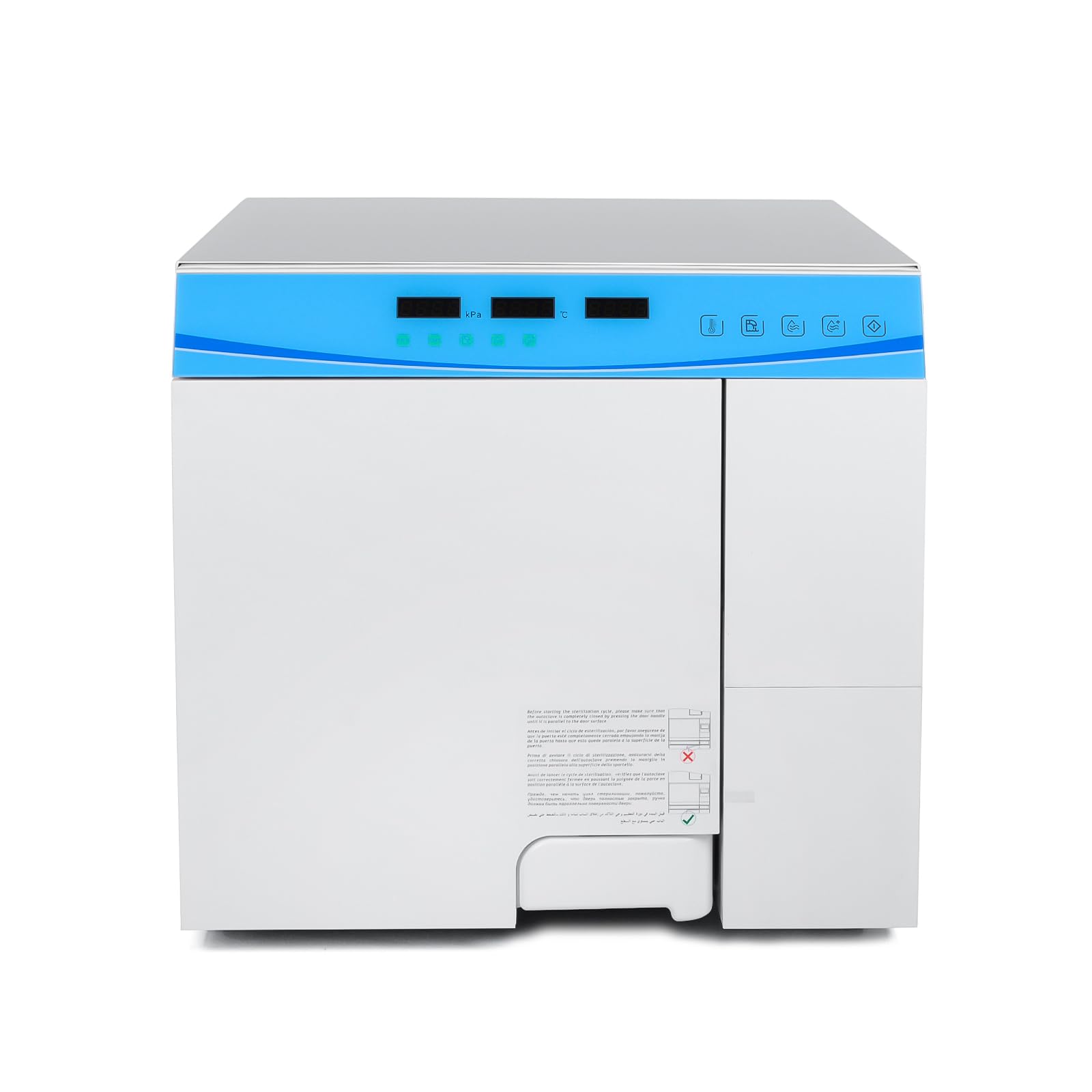 23L Tabletop Steam Sterilizer Semi-Automatic Autoclave with Drying Function - Class N Medical Equipment with Digital LED Display - Perfect for Dental Clinics, Tattoo Studios & Beauty Salons