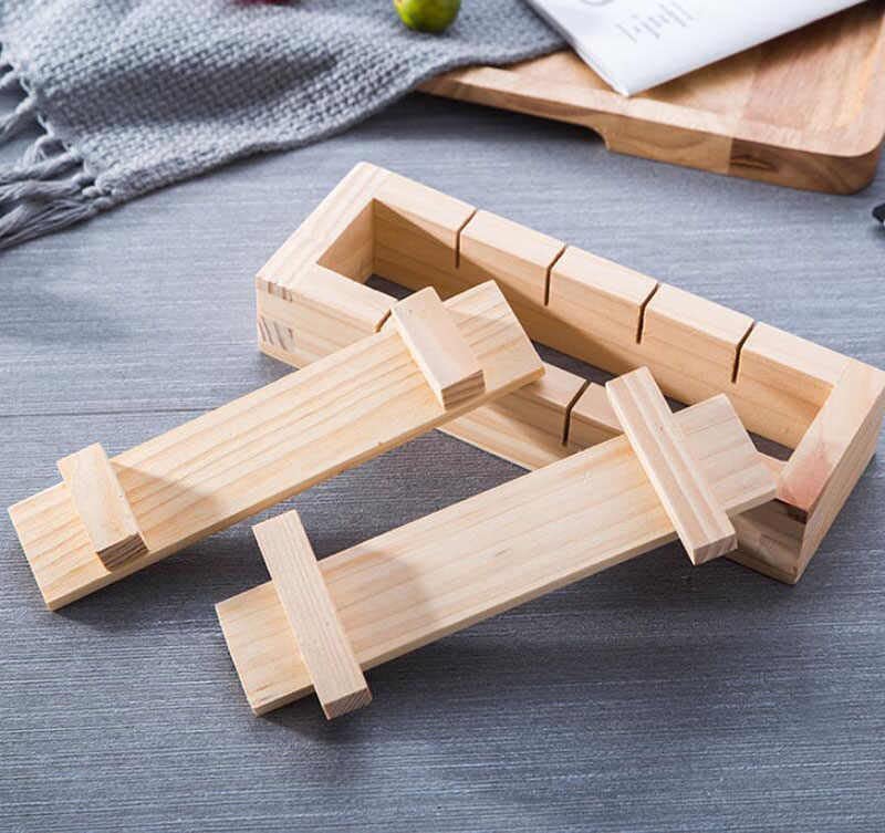 Premium Wooden Oshizushi Press Maker - 8.5 x 2.75 Inch Rectangular Sushi Mold for Perfect Homemade Sushi - Traditional Japanese Sushi Press Box for Sushi Parties & Asian Cuisine Preparation