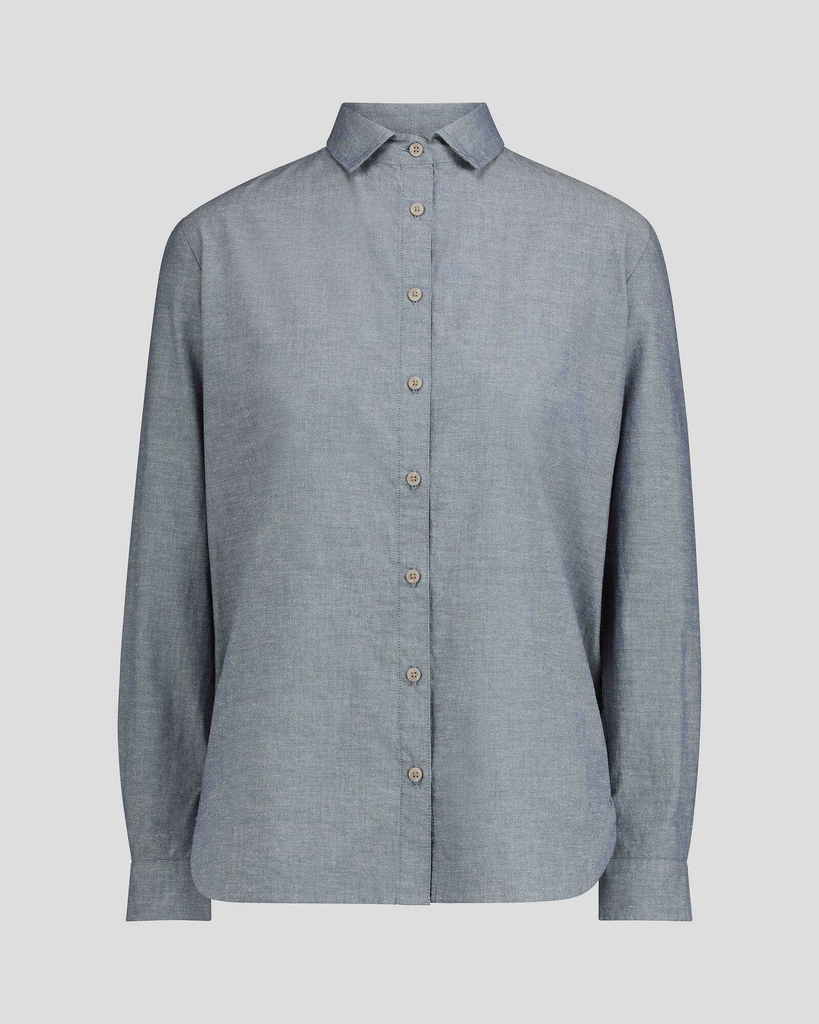 Women's Flaxton LT Long Sleeve Shirt - Chambray Blue | Casual Button Down Top for Work, Office & Everyday Wear