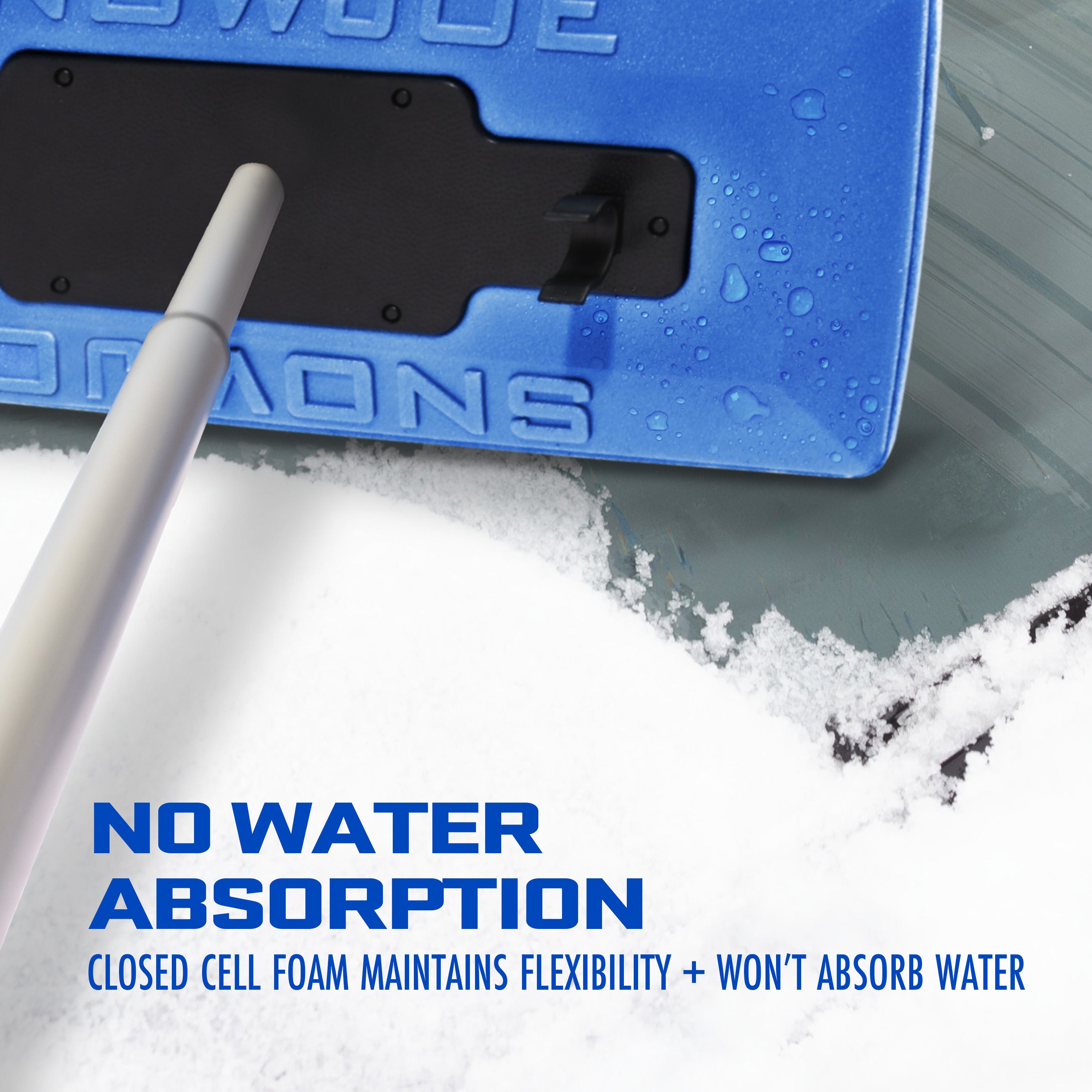 Snow Joe SJBLZD 2-in-1 Telescoping Snow Broom & Ice Scraper with 18