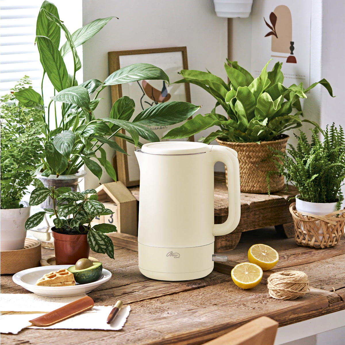 Bear KEC 150CW Electric Kettle - Fast Boiling, Auto Shut-Off, BPA-Free - Perfect for Home, Office & Travel Use