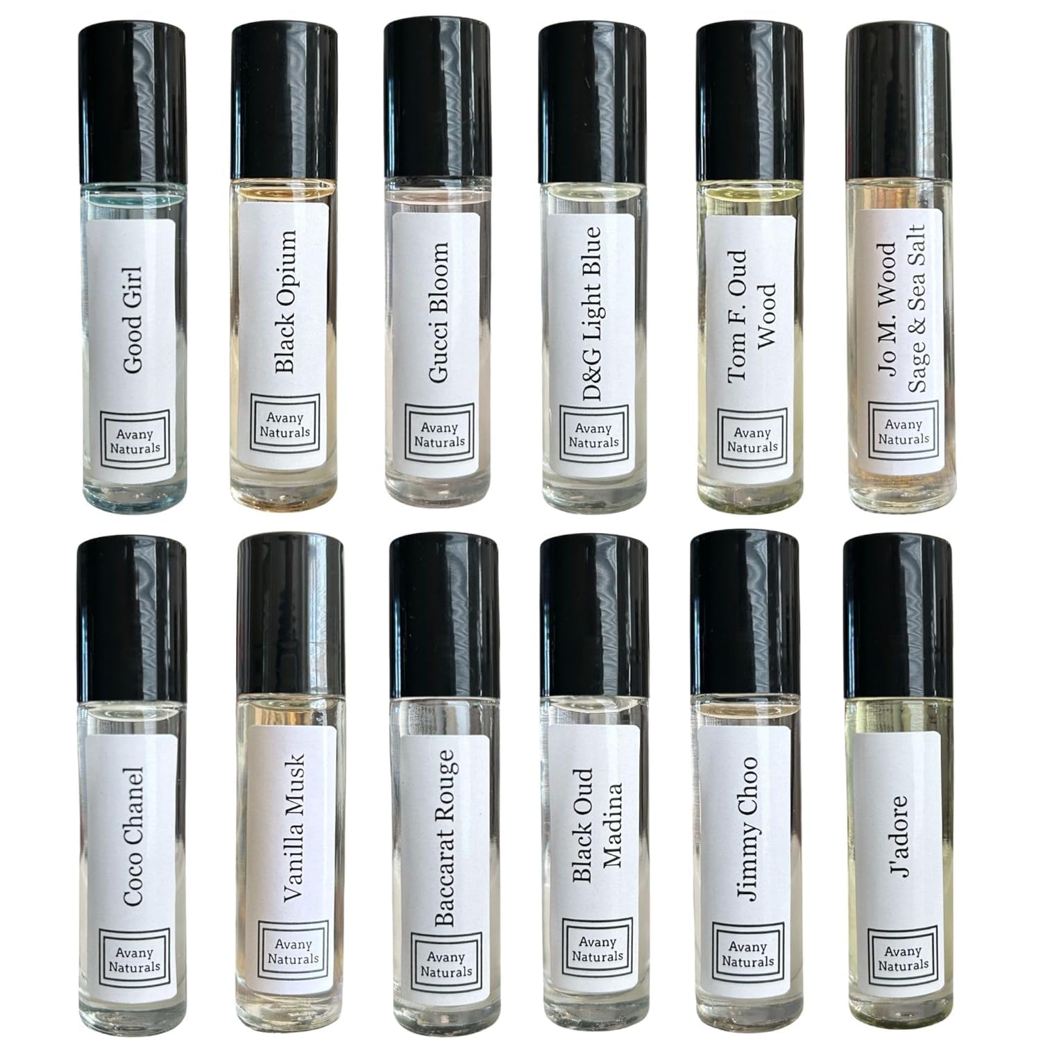 **Avany Set of 3 Women's Roll-On Fragrance Oils - Cool Water, Black & Organza Inspired Perfume | Alcohol-Free, Concentrated Body Oil for Women | Travel-Friendly Rollerball | Perfect Gift for Her | Ideal for Daily Wear, Office & Special Occasions**