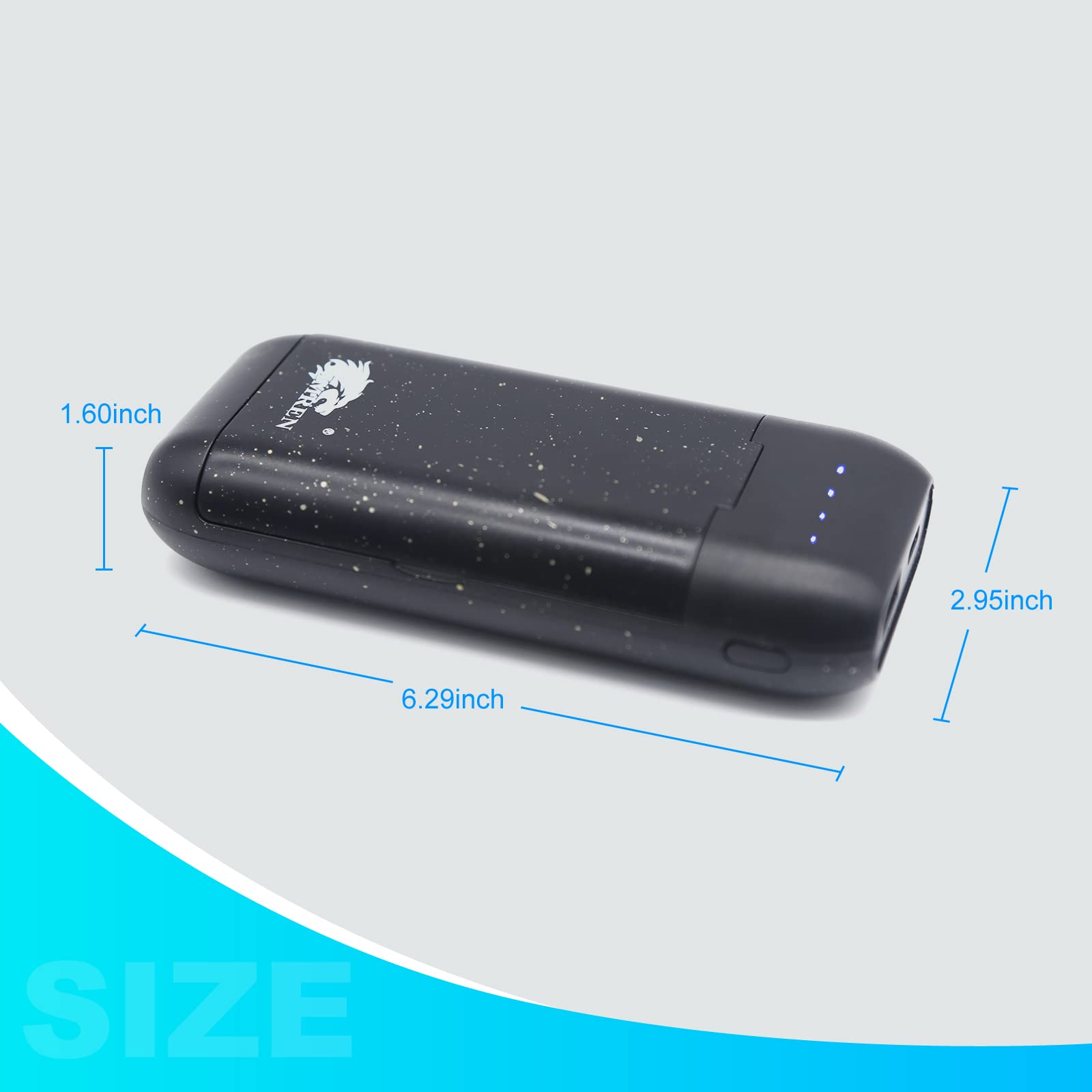 Portable 18650 Battery Charger with USB-C Input - 3.7V Li-ion Rechargeable Battery Charger for 18650/26650/16340 Batteries | Protective Cover & Independent Slots | Perfect for Flashlights, Vape Mods & Electronic Devices