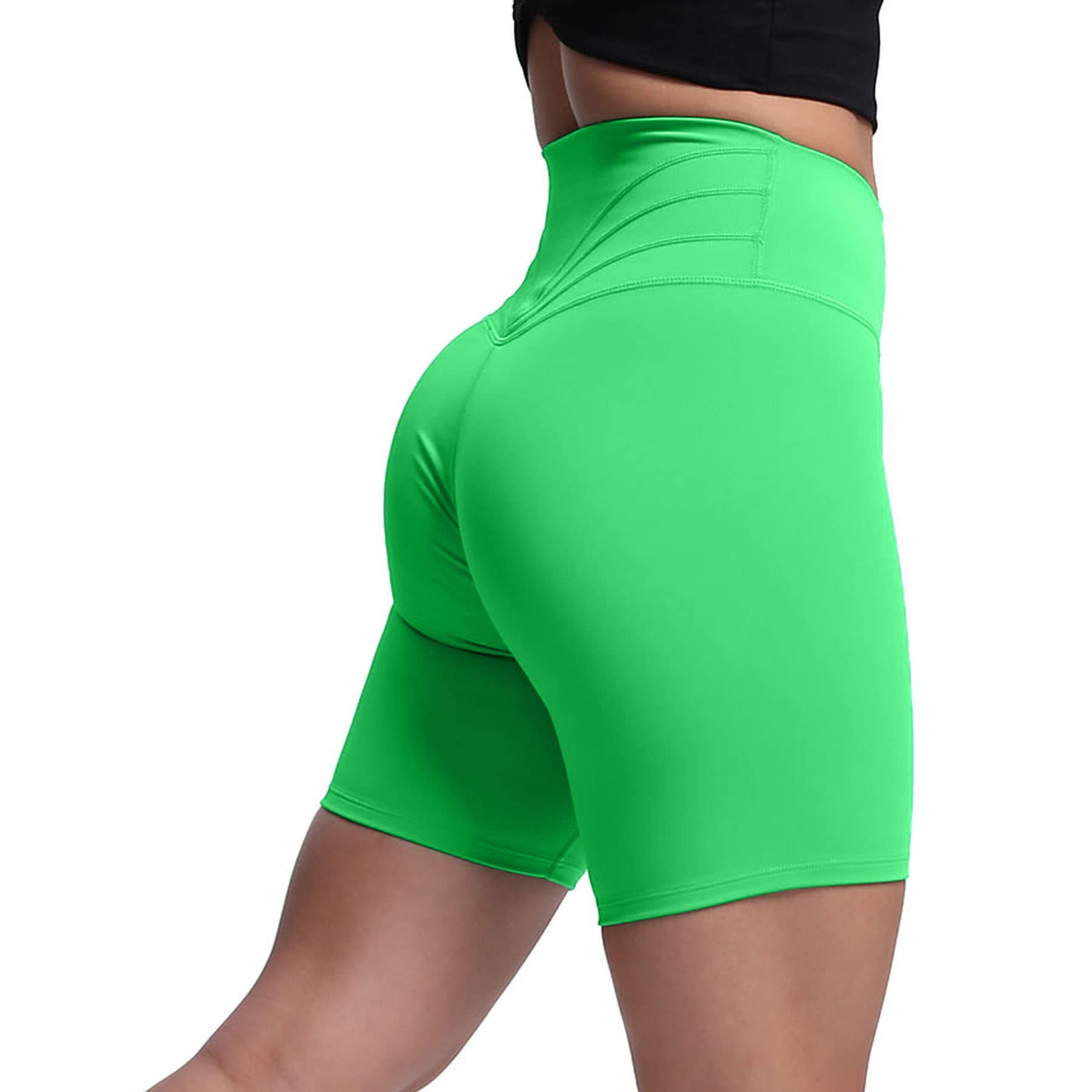 Aoxjox Women's High Waisted Workout Shorts - 6