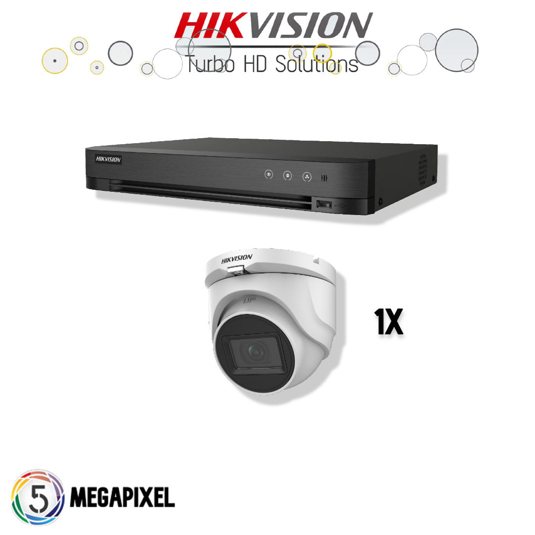 5MP Turbo HD Security Camera with 1x Eyeball Lens - Indoor/Outdoor Surveillance for Home & Business Monitoring