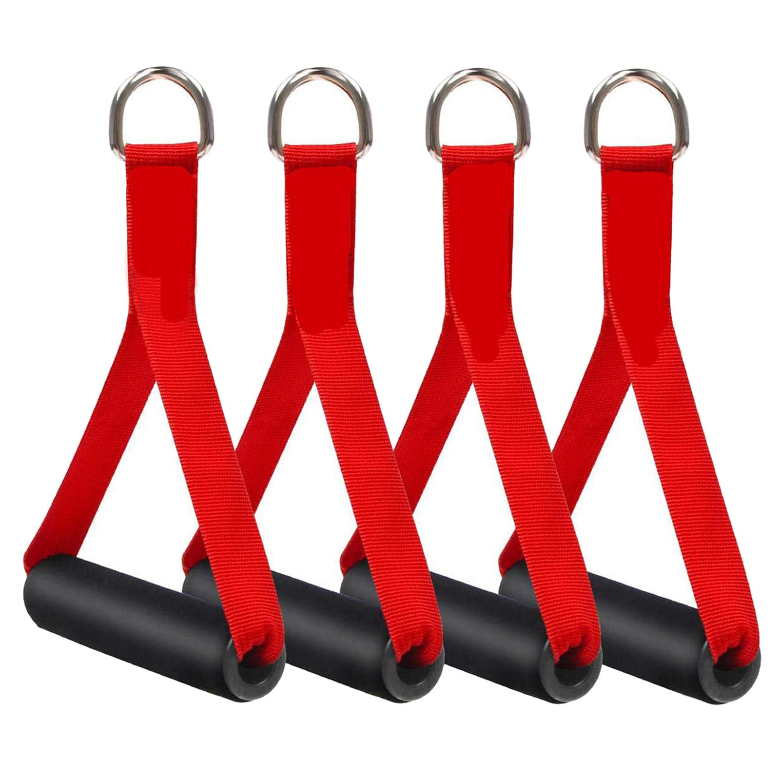 4PCS Resistance Bands with Foam Handles - Non-Slip Exercise Bands for Arms, Back & Legs Workout - Home Gym & Yoga Training Equipment - Perfect for Strength Training, Fitness Routines & Toning Exercises