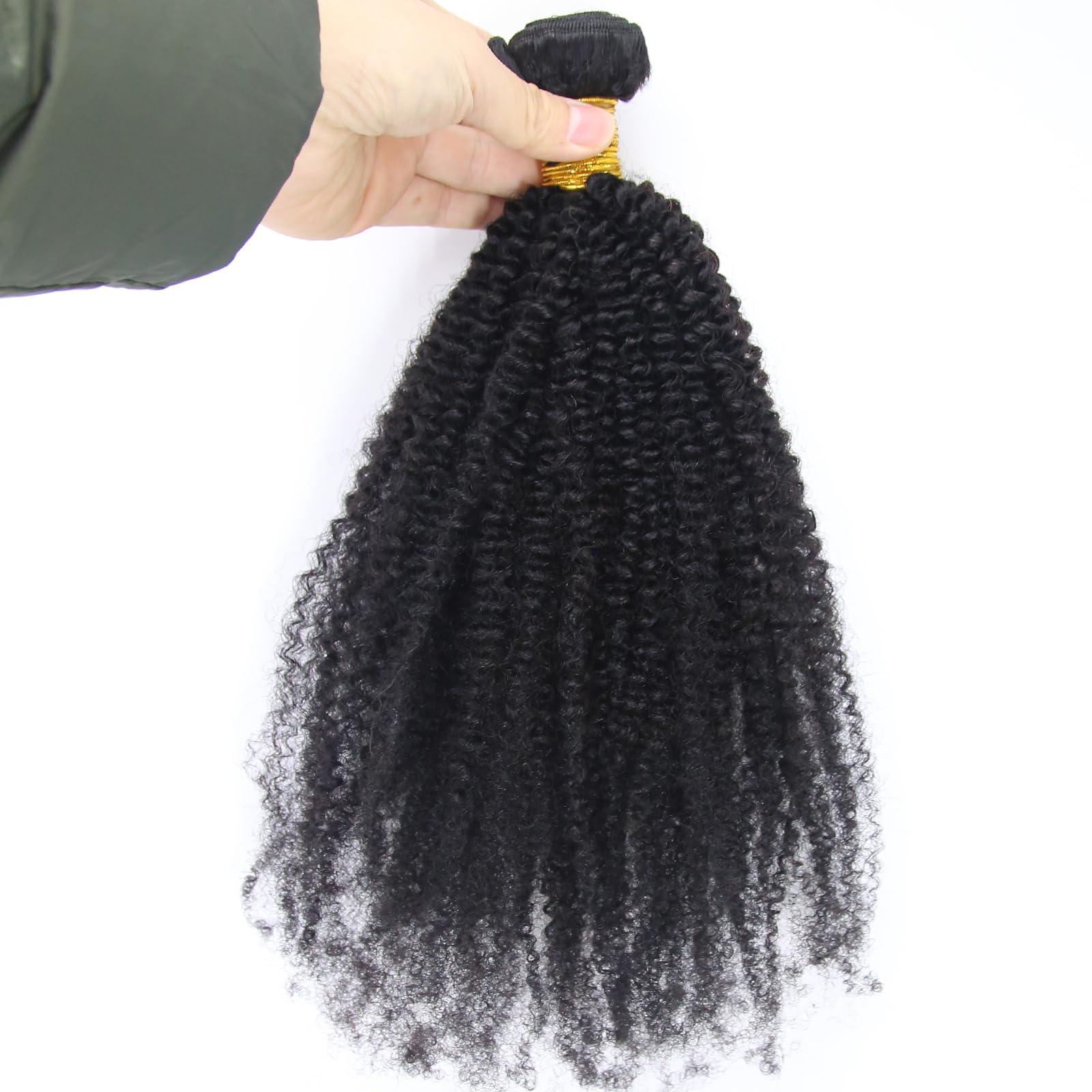 ZigZag Afro Kinky Curly 100% Brazilian Virgin Human Hair Weave Bundles 4B 4C - 26 Inch Double Weft Hair Extensions for Natural Black Hairstyles | Perfect for Braids, Twist Outs & Protective Styling