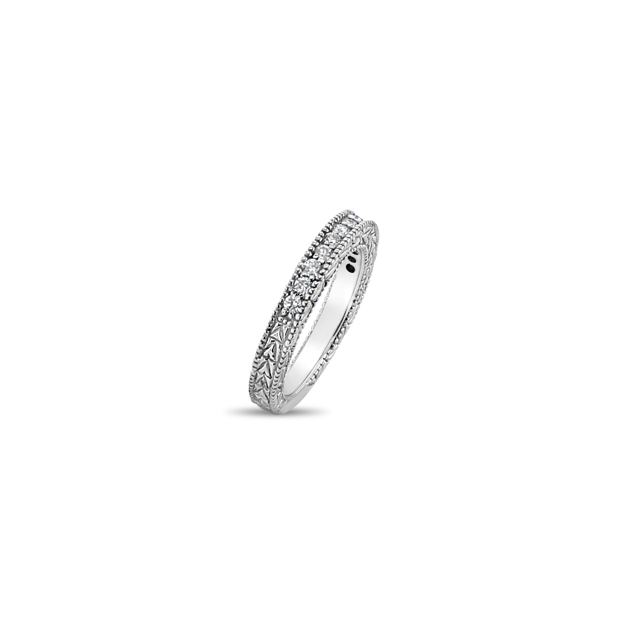 14K White Gold Diamond Wedding Band - 0.38cttw Bead Set Engagement Ring for Women, Bridal Jewelry Gift for Anniversary & Proposal (Perfect for Weddings, Engagements, and Special Occasions)