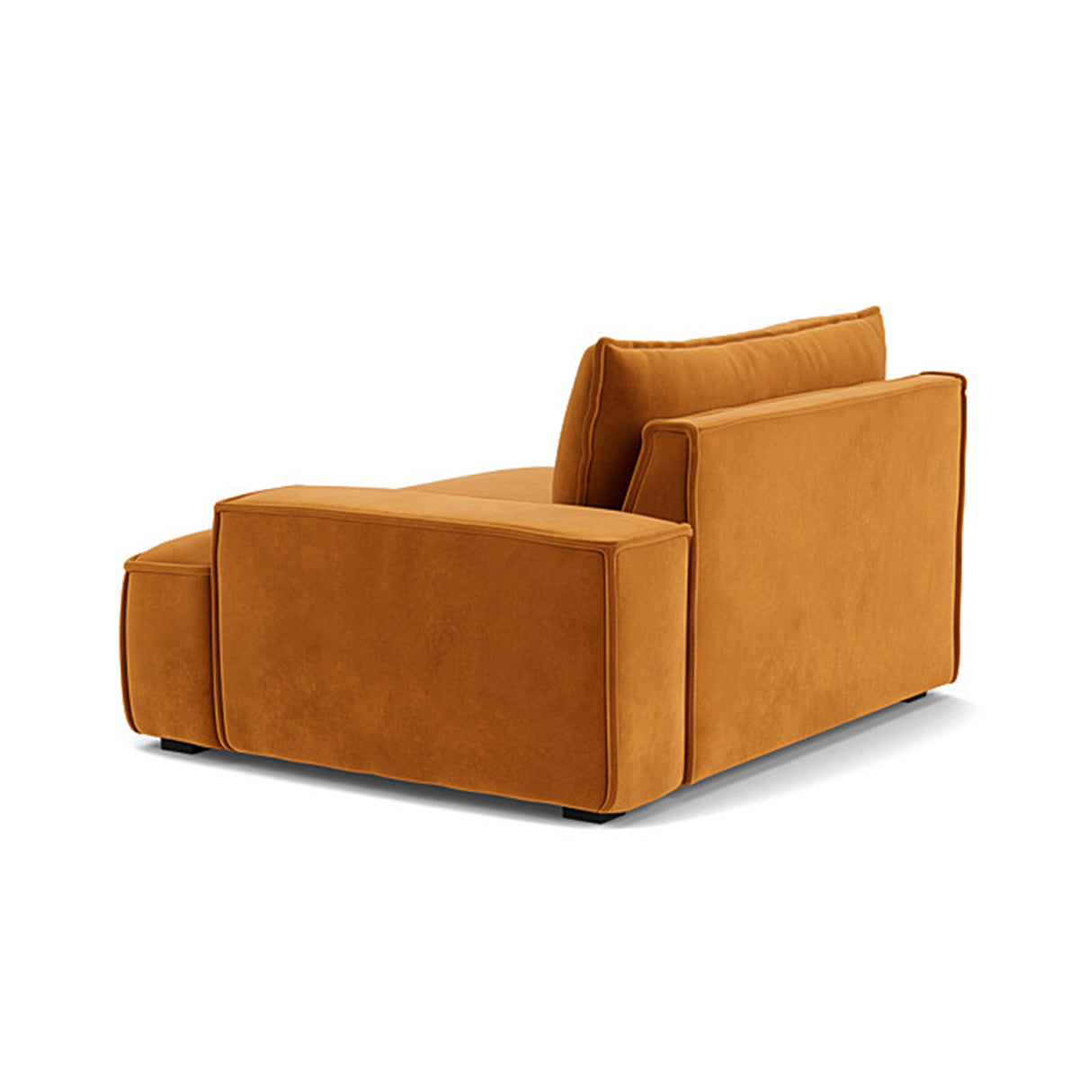 Daphne Velvet 1 Seater Right Arm Modular Sofa - Modern Living Room Furniture for Small Spaces, Apartments & Studios | Comfortable Single Seater Couch with Adjustable Design