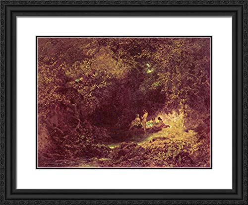 Black Ornate Wood Frame with Double Matting