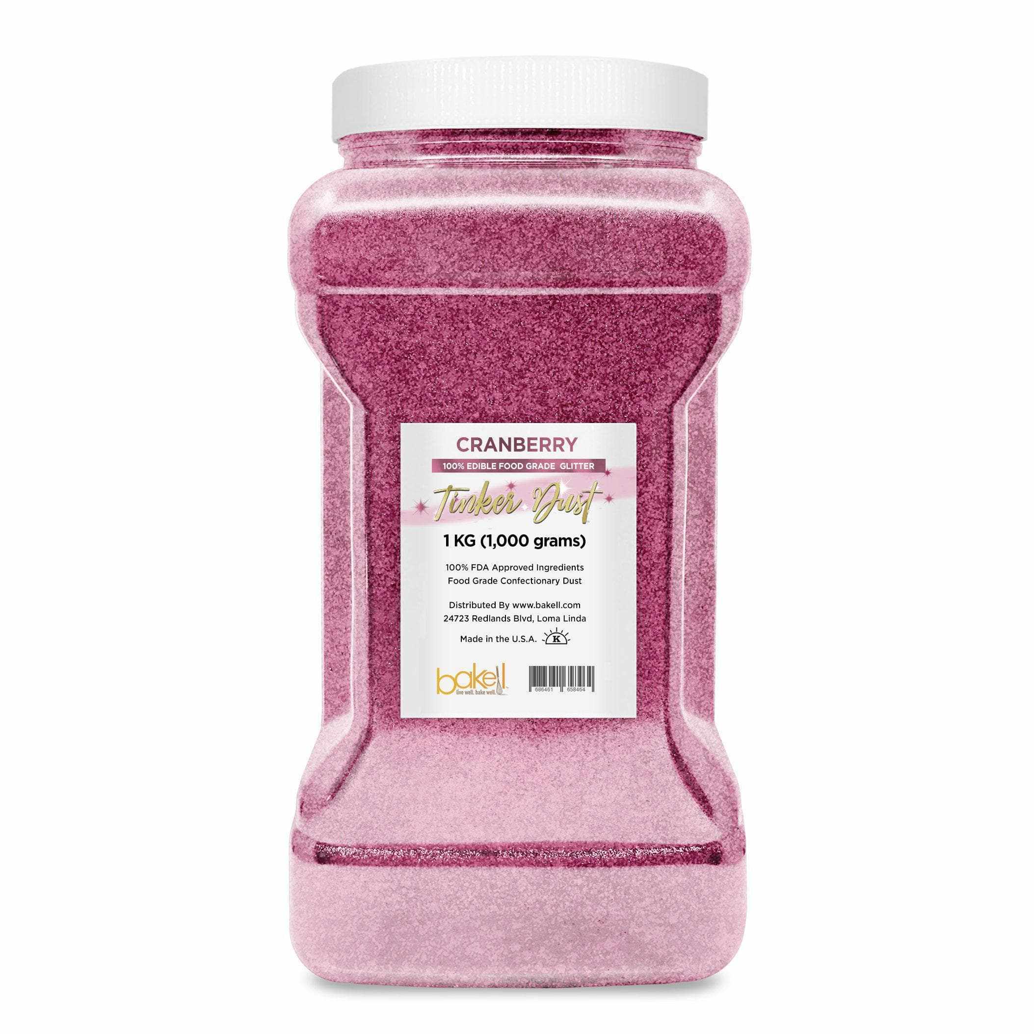 Edible Glitter for Baking & Decorating | Tinker Dust® Cranberry Sparkle | Perfect for Cakes, Cupcakes & Desserts