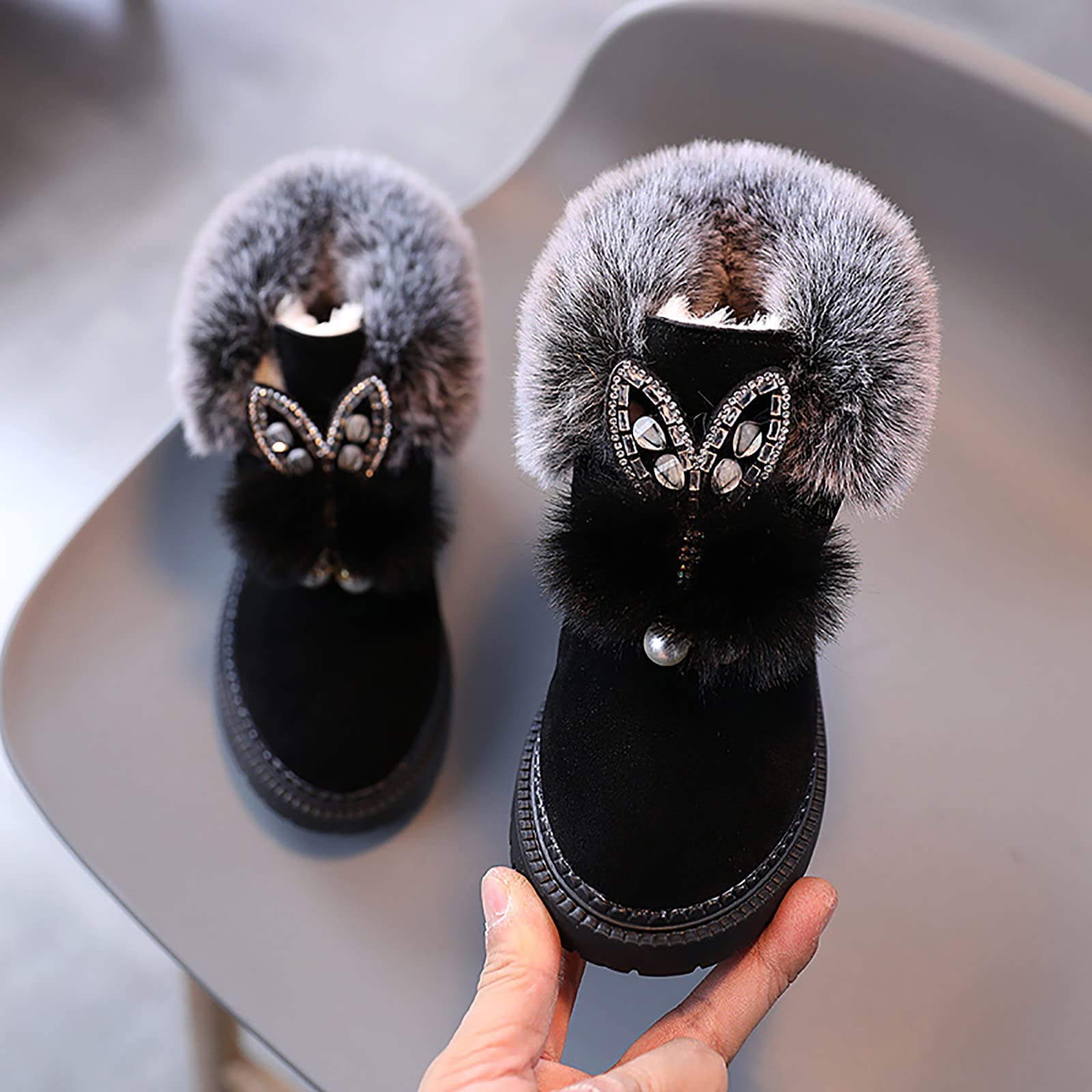 Warm & Soft Baby Boots for Boys & Girls - Cozy Cotton Snow Boots for Kids Size 4 | Winter Outdoor Play, Snow Day Adventures, Cold Weather Footwear