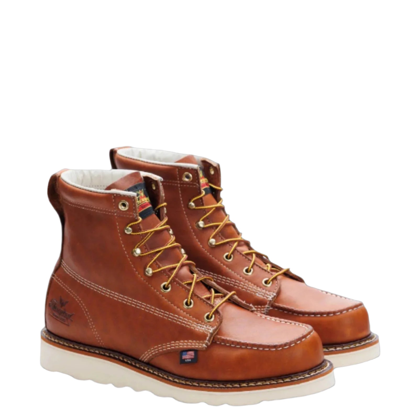 American Heritage 6 Tobacco Moc Toe MAXwear Wedge Work Boots - Soft Toe for Men - Durable Comfort for Construction & Outdoor Work