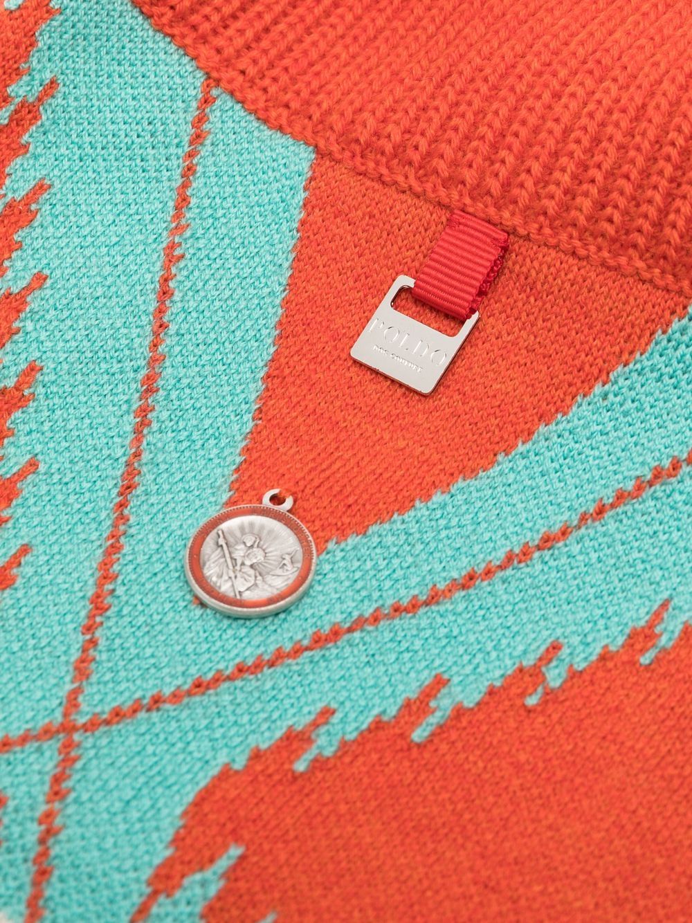 Alanui Orange Knit Cardigan - Women's Boho Chic Loungewear for Cozy Evenings & Casual Outings