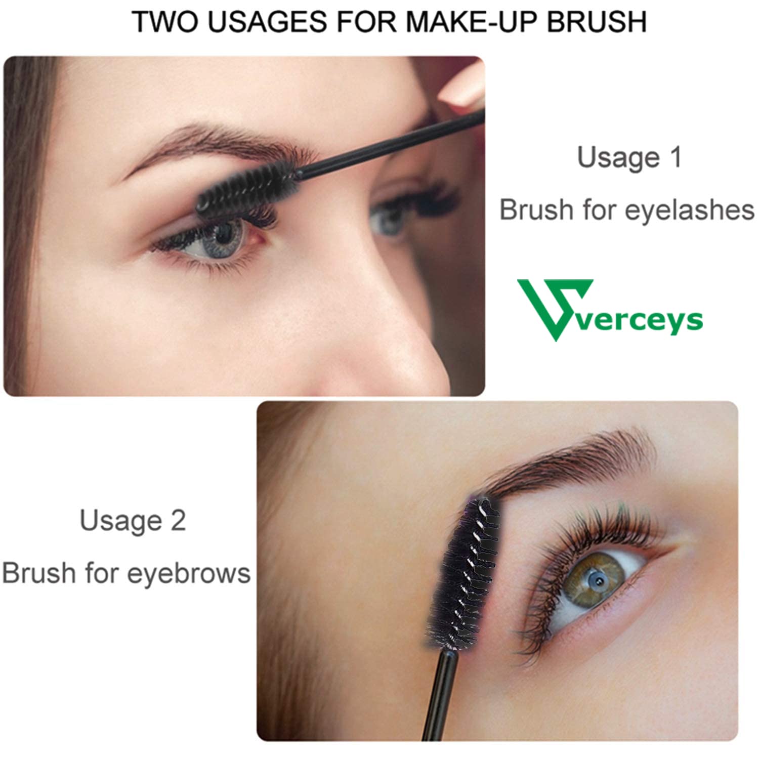 Verceys Disposable Eyelash Mascara Brushes - 6 Pack for Eyelash Extensions, Eyebrow Makeup & Professional Salon Use | Perfect for Home, Travel & Beauty Professionals